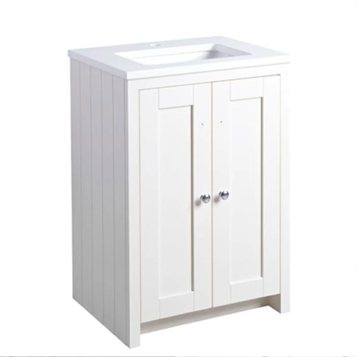 Lansdown 600 Floorstanding Underslung Vanity Unit With Worktop and Basin