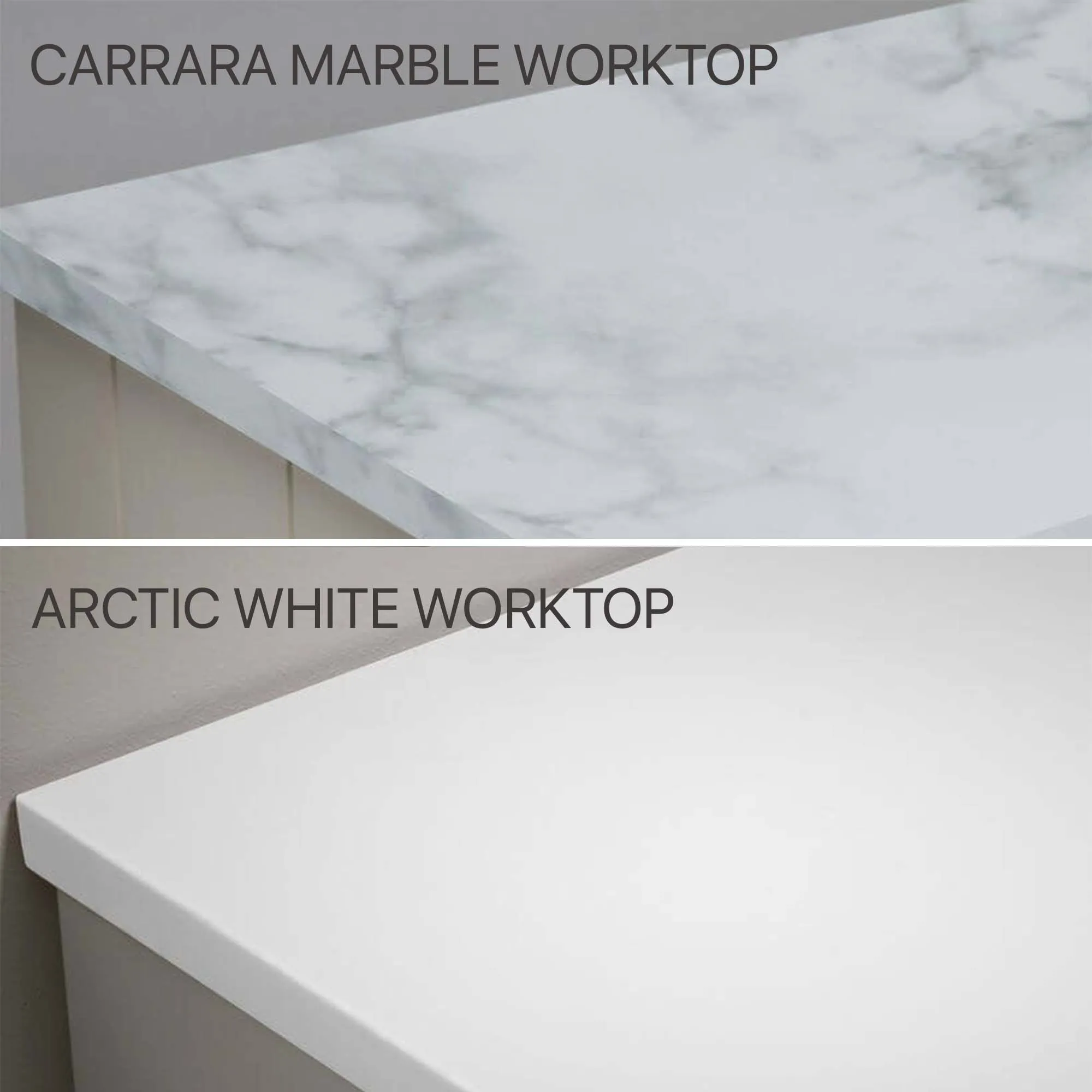 Lansdown 800 Floorstanding Underslung Vanity Unit With Basin and Worktop - Linen White