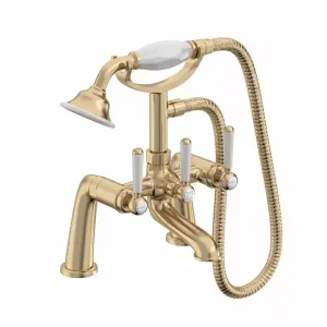 Lansdown Deck Mounted Bath Shower Mixer with Handset