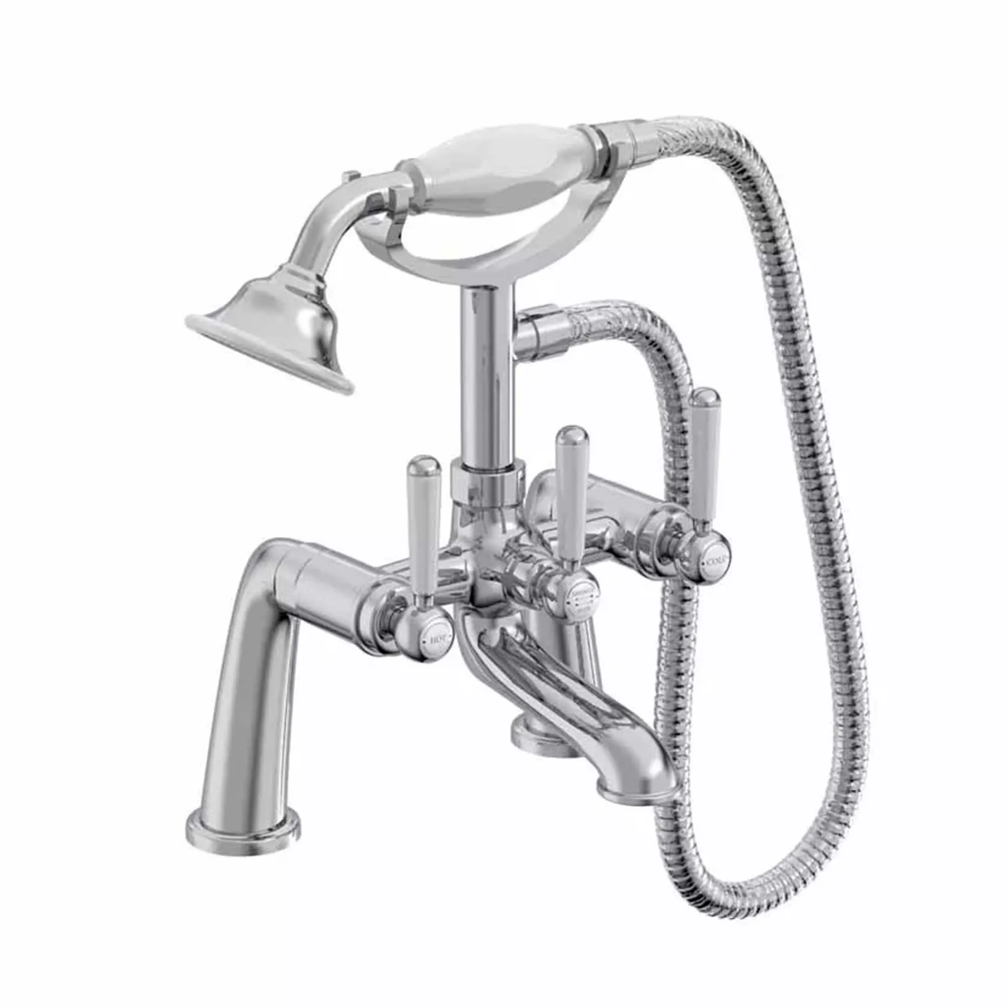 Lansdown Deck Mounted Bath Shower Mixer with Handset