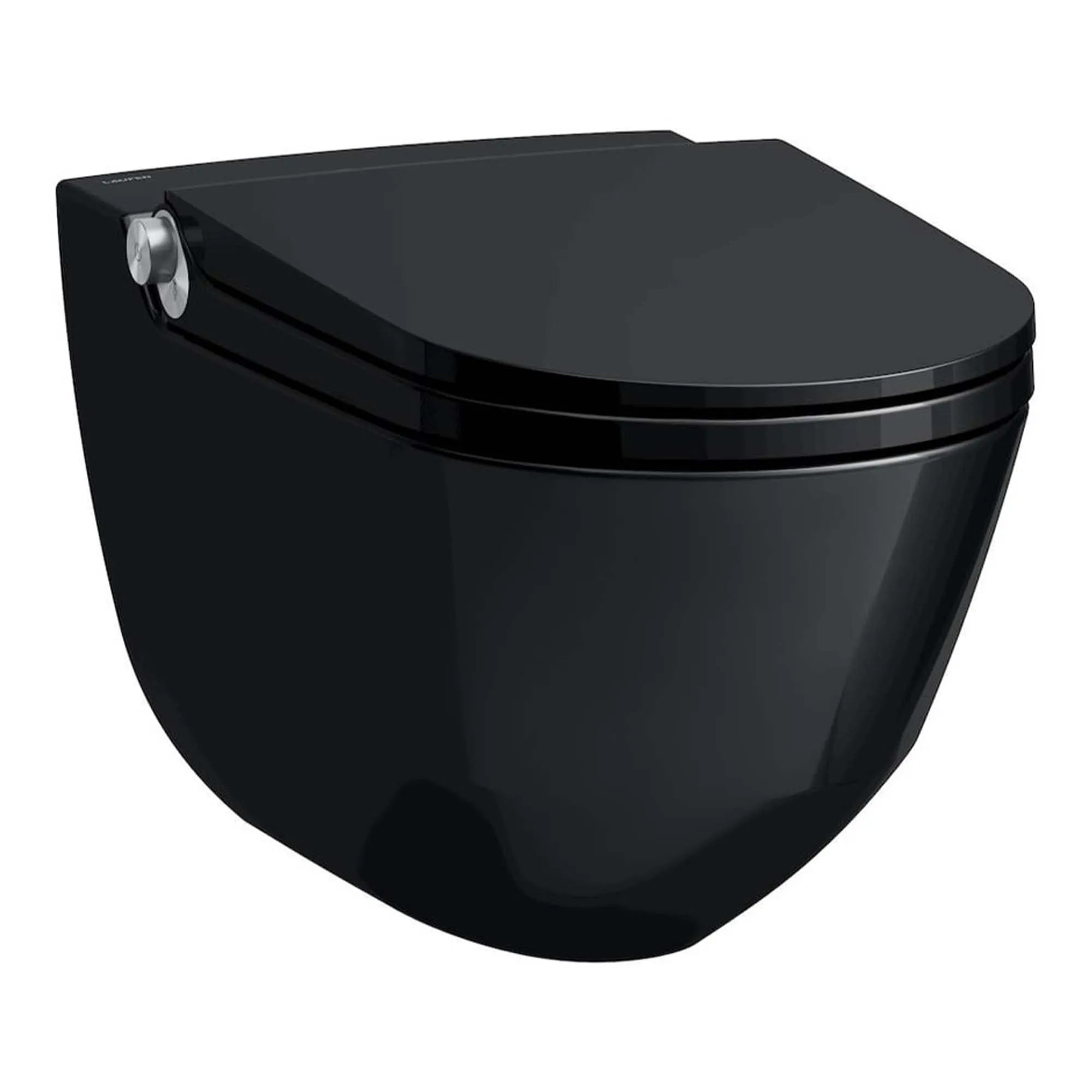 Laufen Cleanet Riva Rimless Wall Mounted Shower WC With Soft Close Toilet Seat - Gloss Black