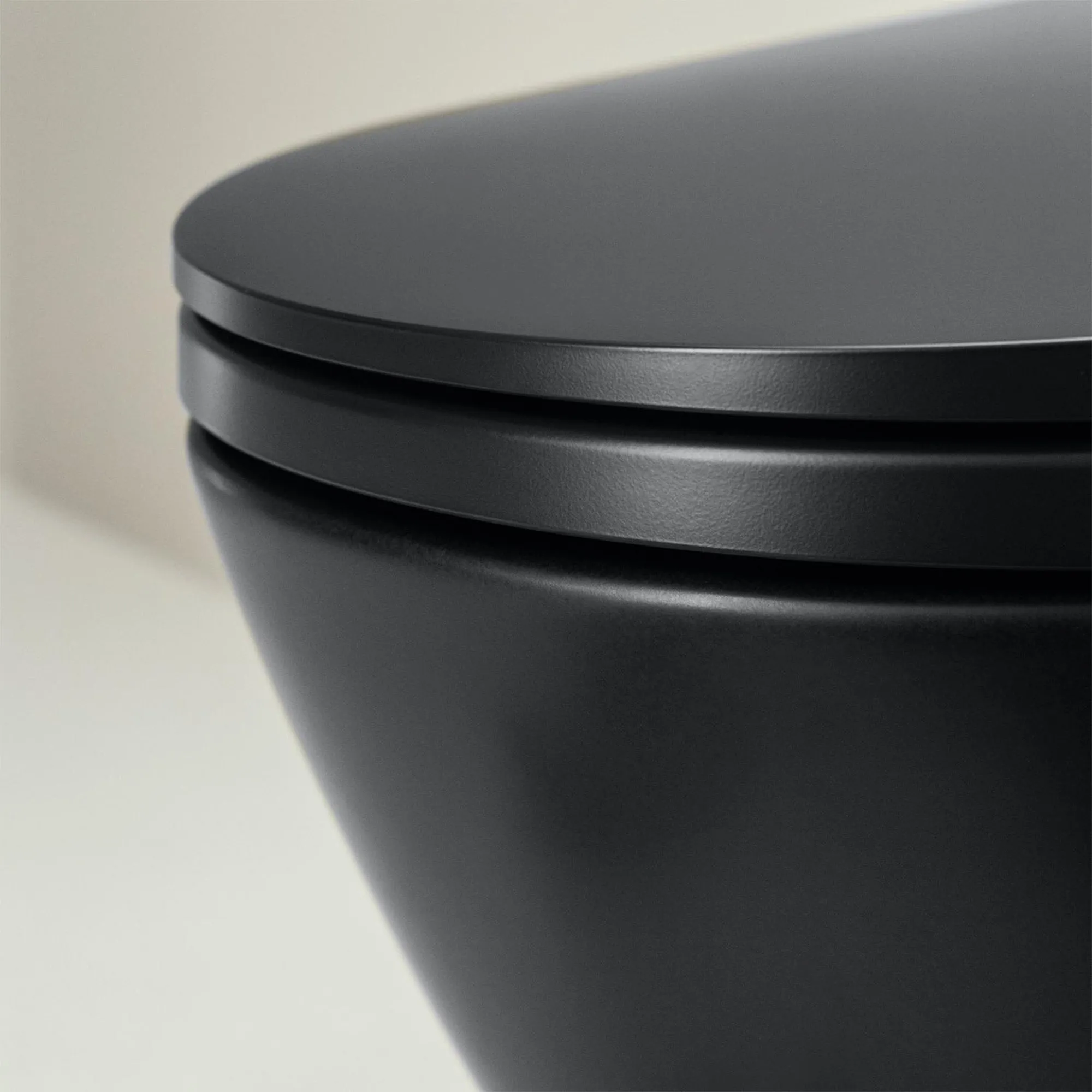 Laufen Cleanet Riva Rimless Wall Mounted Shower WC With Soft Close Toilet Seat - Matt Black