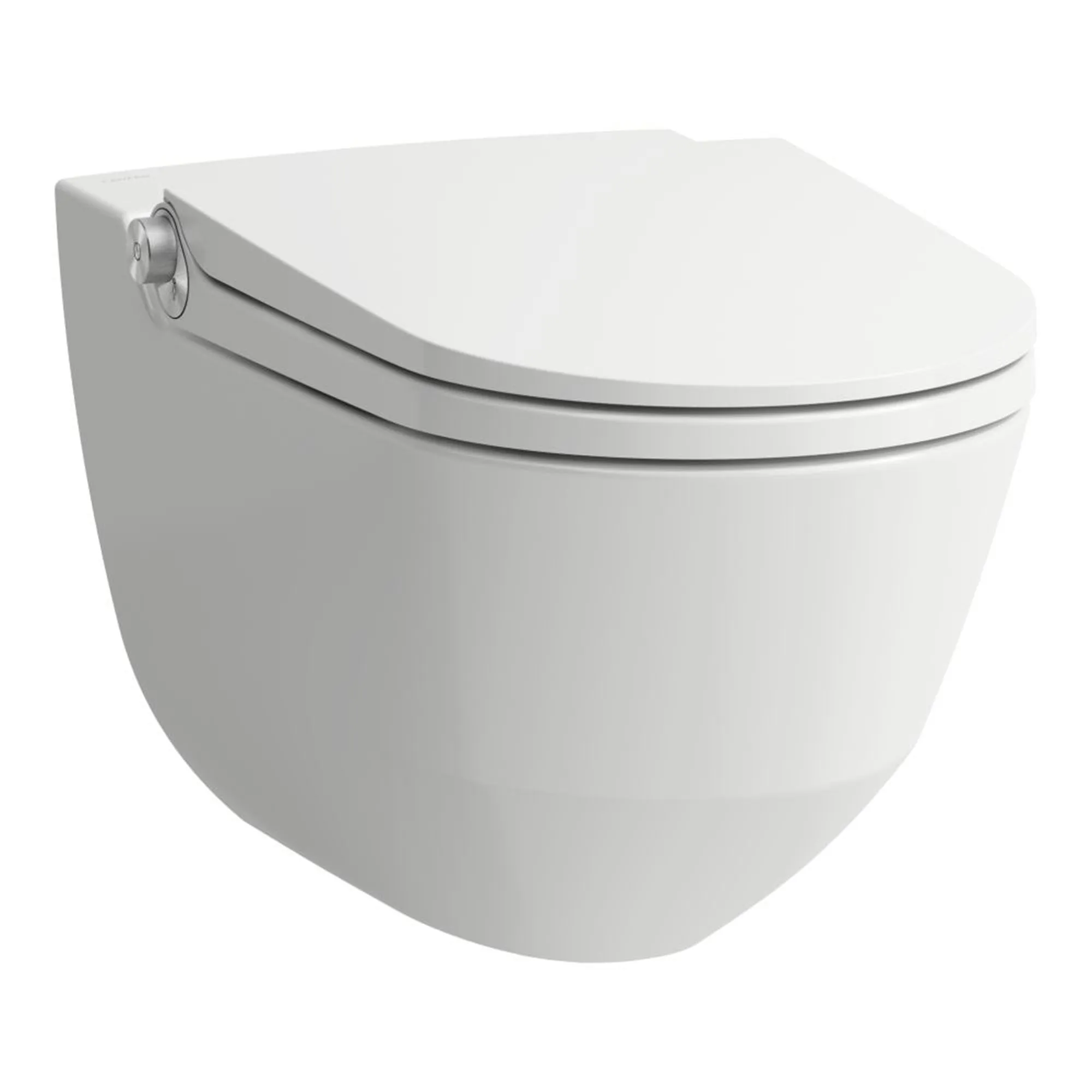 Laufen Cleanet Riva Rimless Wall Mounted Shower WC With Soft Close Toilet Seat - Matt White