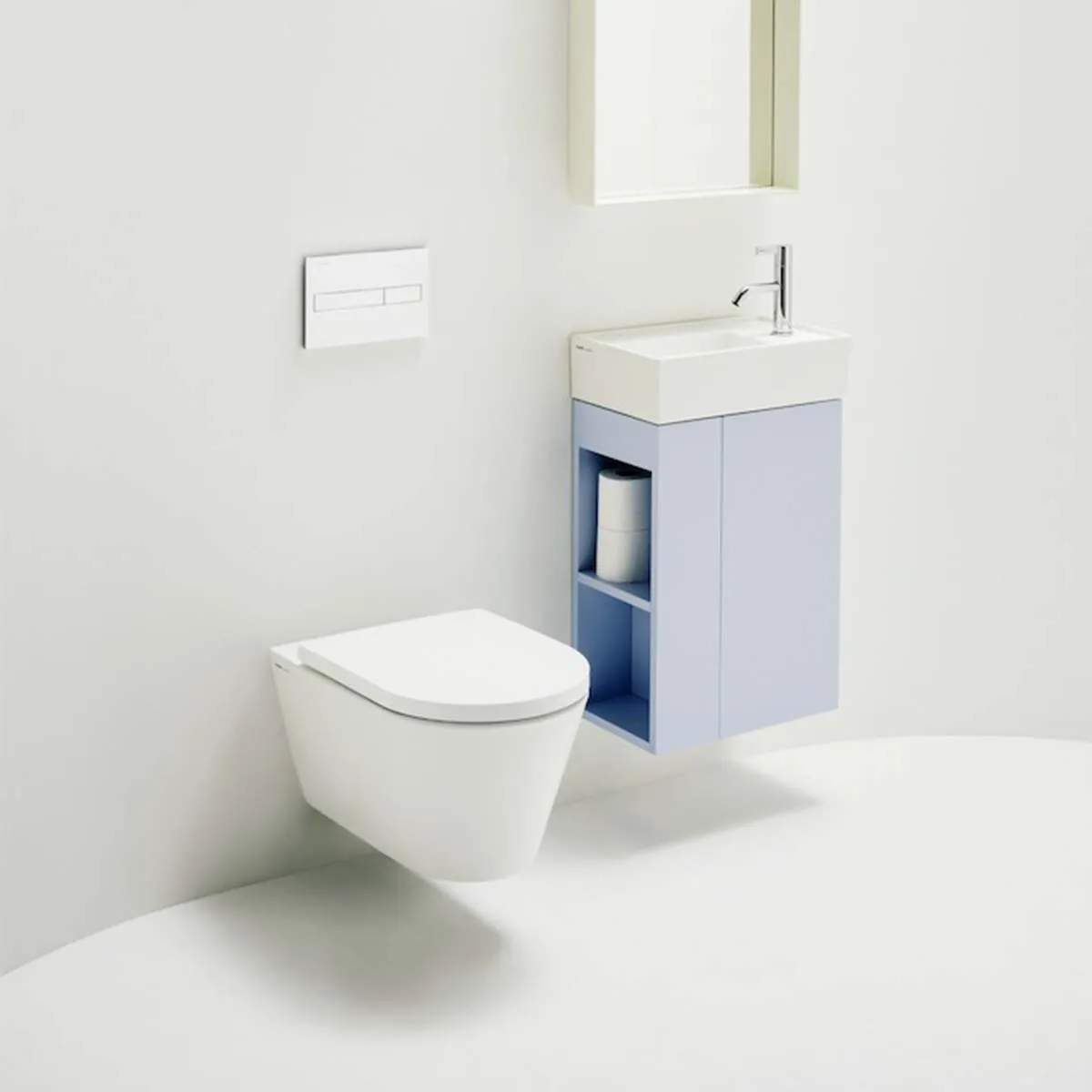 Laufen Kartell Rimless Wall Hung WC Pan With Slim Soft Close Toilet Seat - Matt White