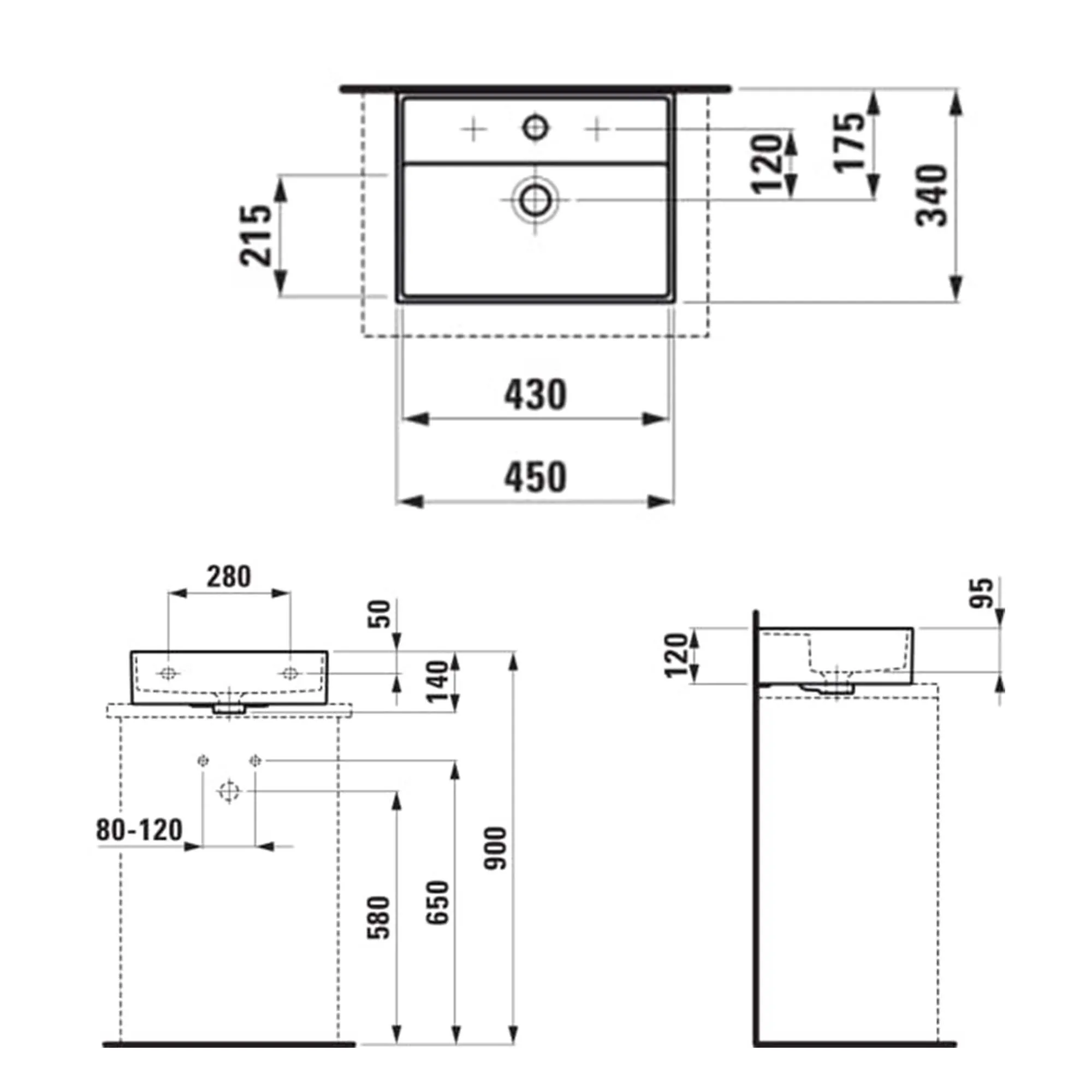 Laufen Kartell Washbasin Rectangular