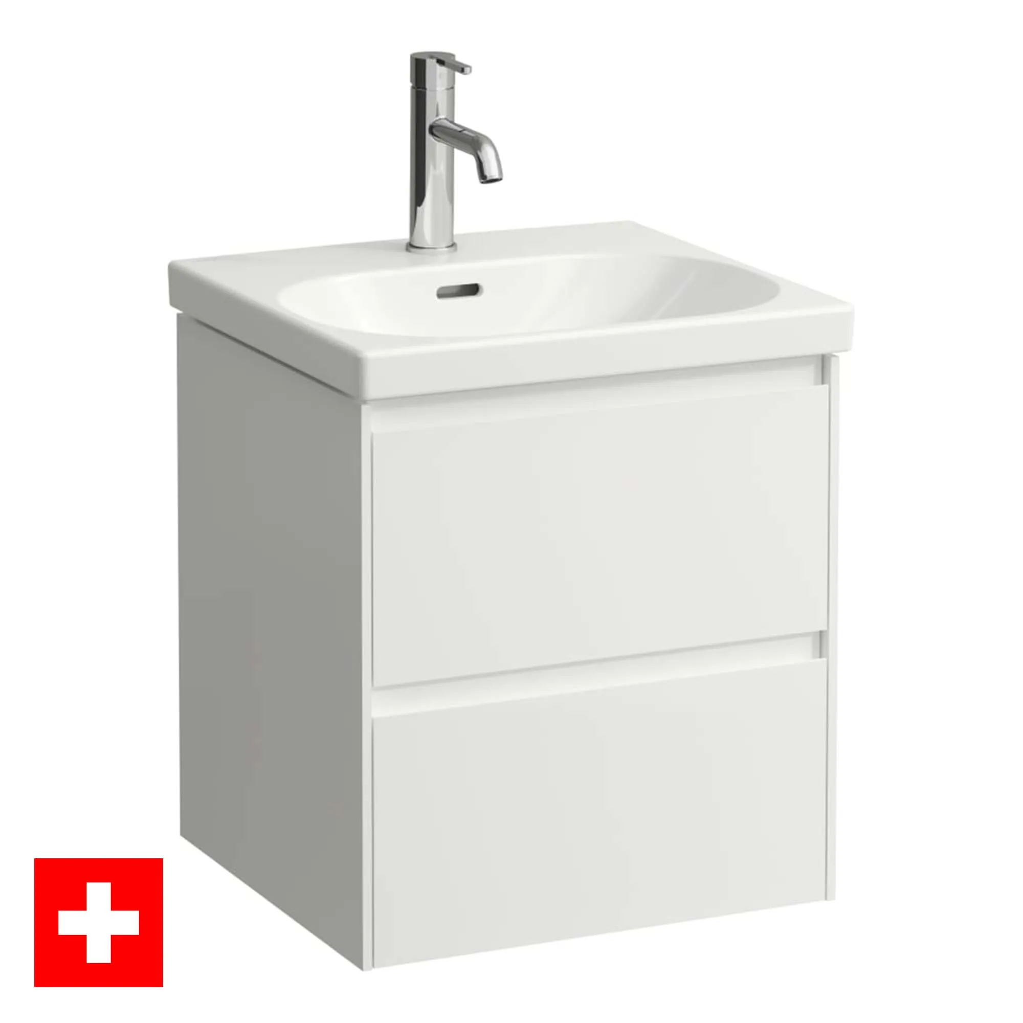 Laufen Lani Wall Mounted Vanity Unit With Washbasin - Matt White