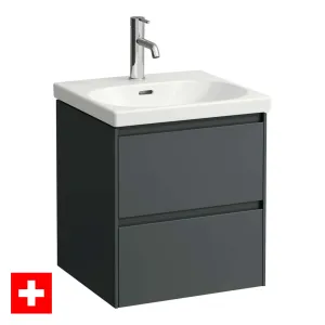 Laufen Lani Wall Mounted Vanity Unit With Washbasin - Traffic Grey