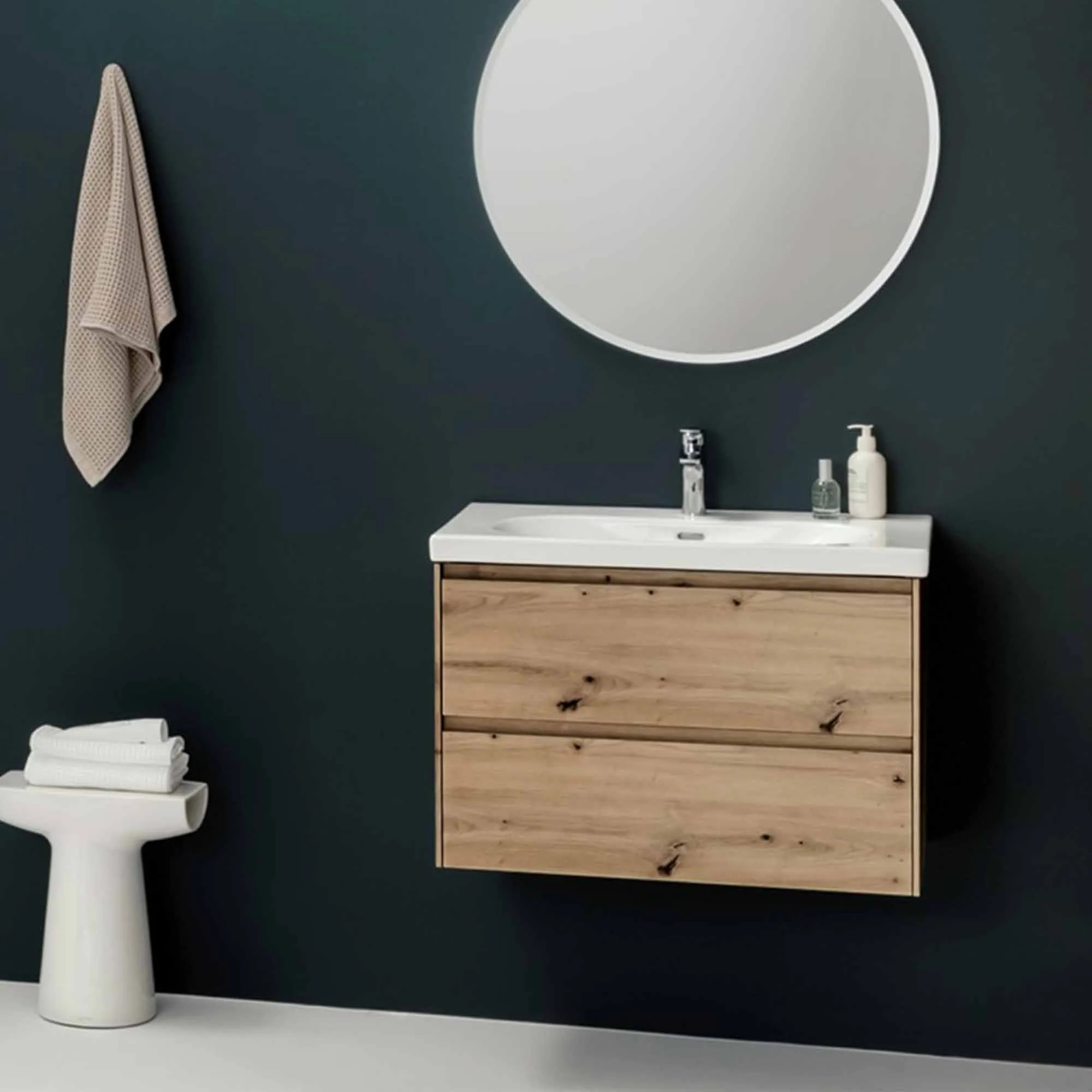 Laufen Lani Wall Mounted Vanity Unit With Washbasin - Wild Oak