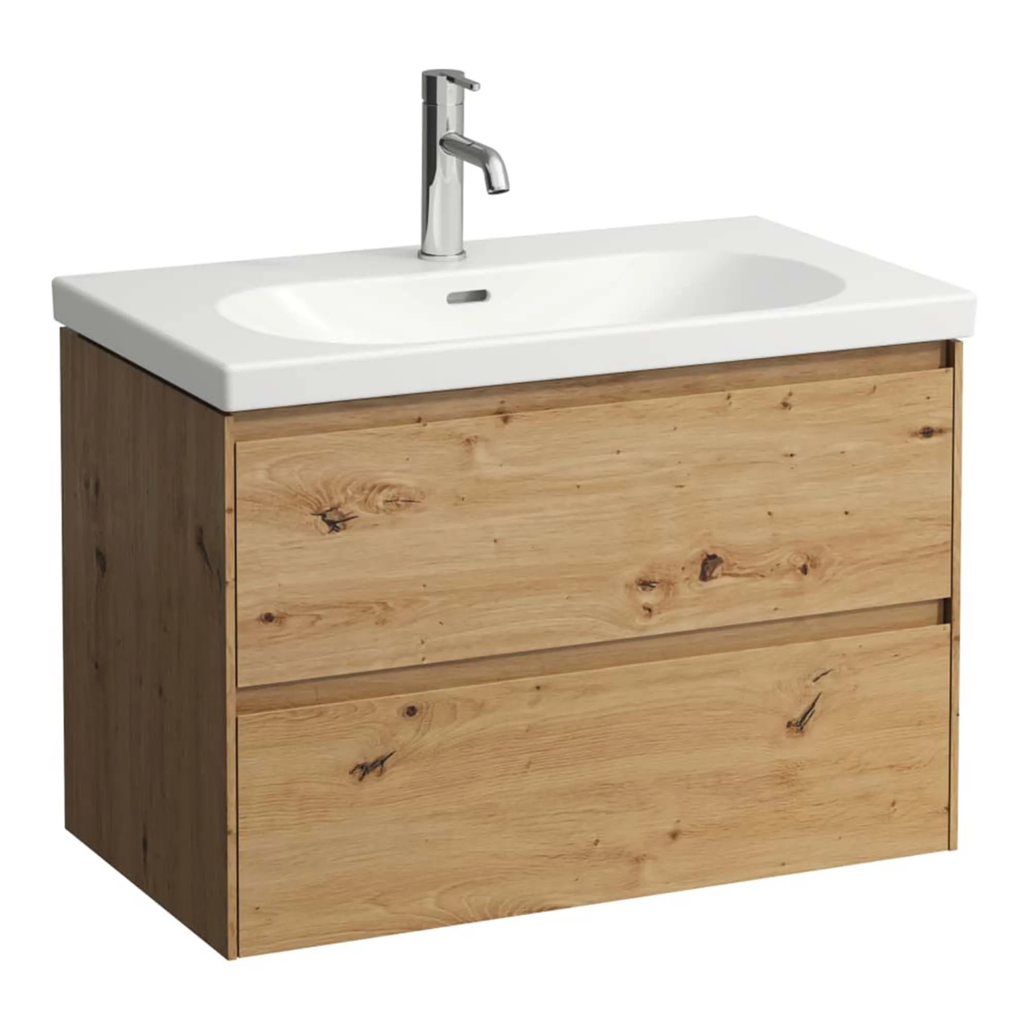Laufen Lani Wall Mounted Vanity Unit With Washbasin - Wild Oak