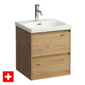 Laufen Lani Wall Mounted Vanity Unit With Washbasin - Wild Oak