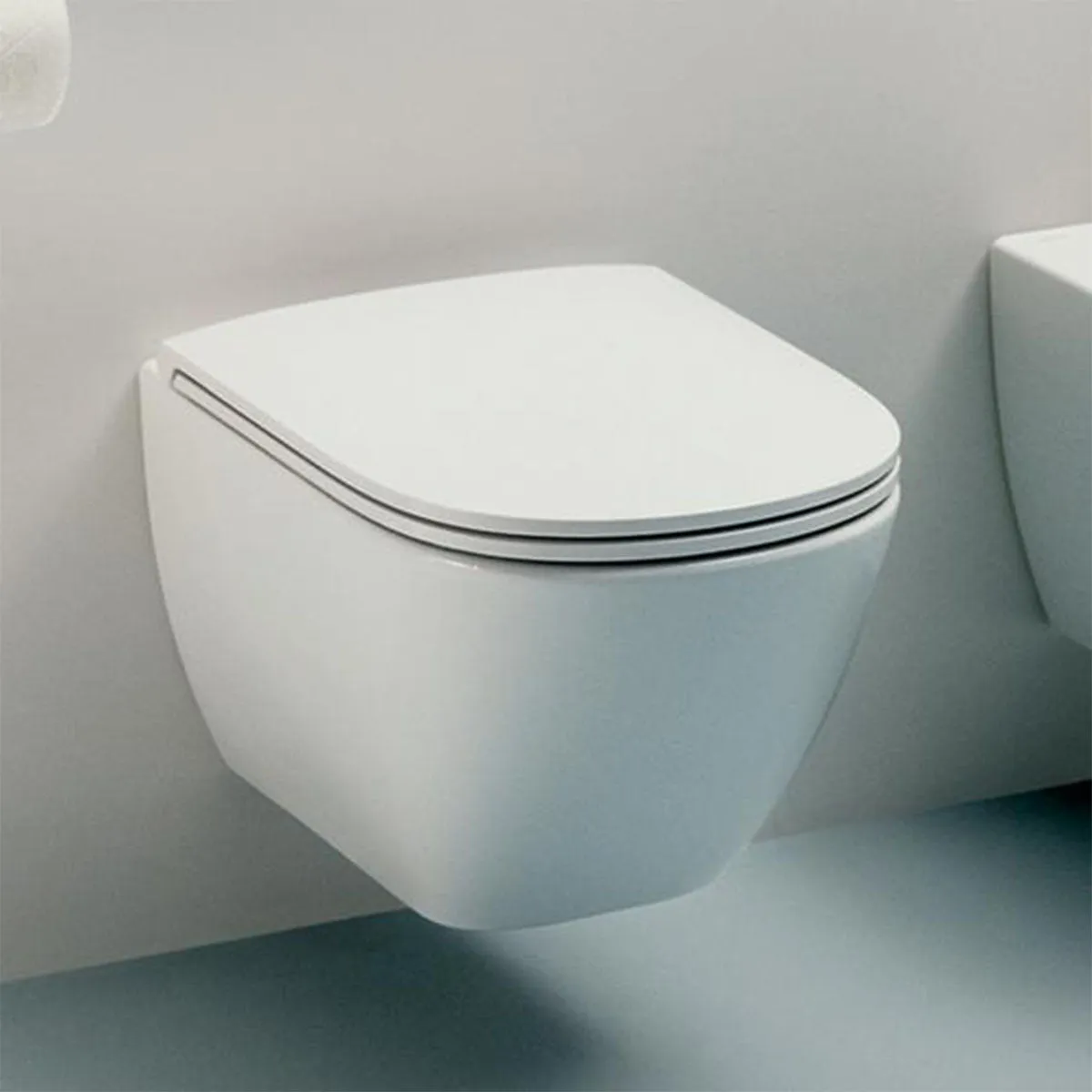 Laufen Lua Rimless Wall Hung WC Pan With Slim Soft Close Toilet Seat