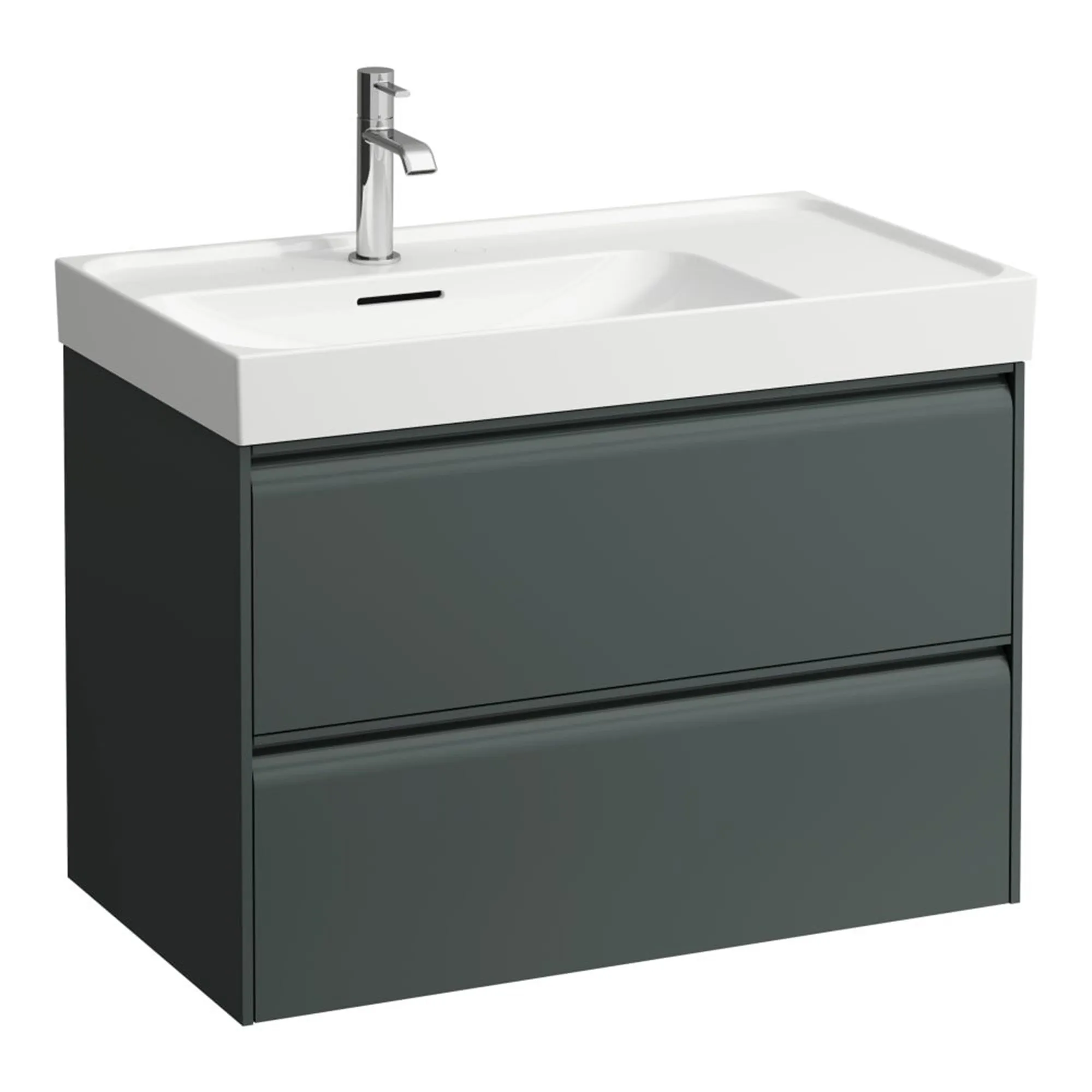 Laufen Meda 800 Wall Mounted Vanity Washbasin Unit with White Shelf Surface