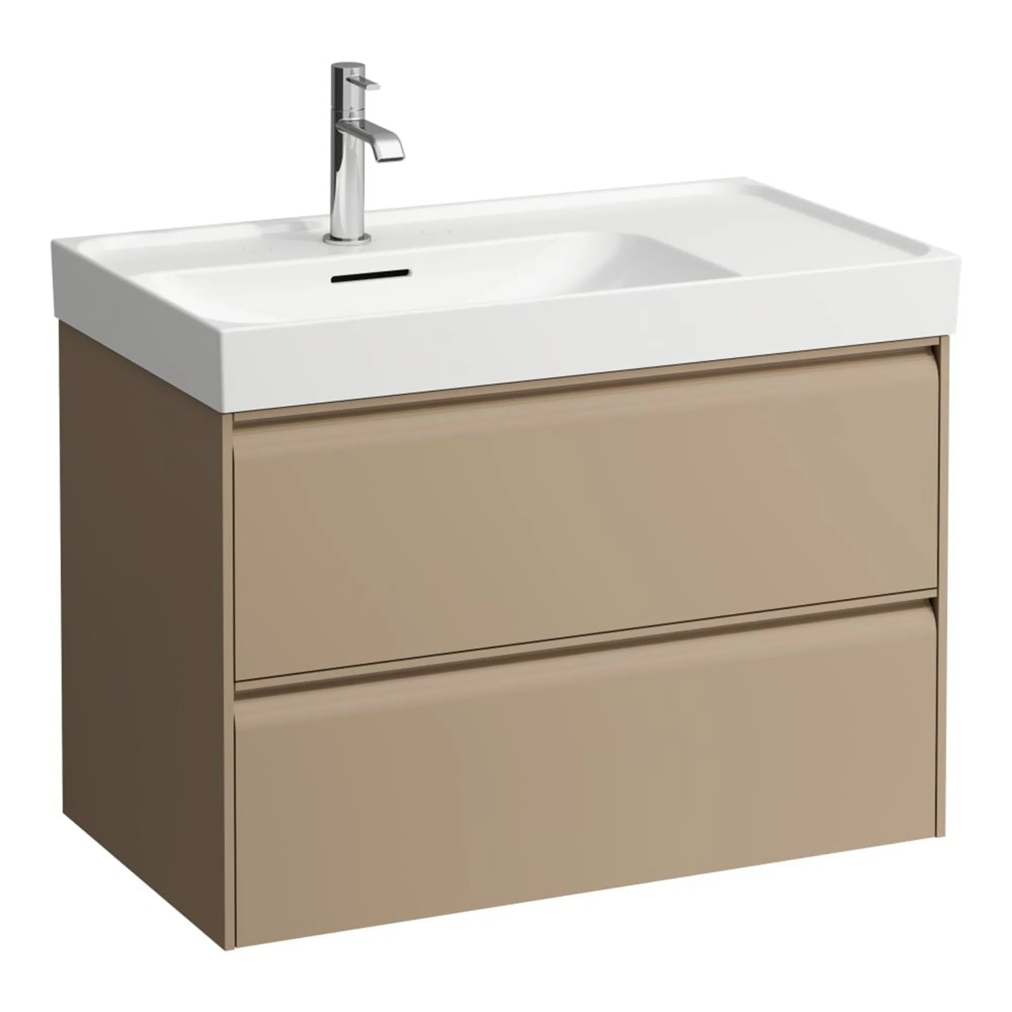 Laufen Meda 800 Wall Mounted Vanity Washbasin Unit with White Shelf Surface