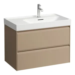 Laufen Meda 800 Wall Mounted Vanity Washbasin Unit with White Shelf Surface