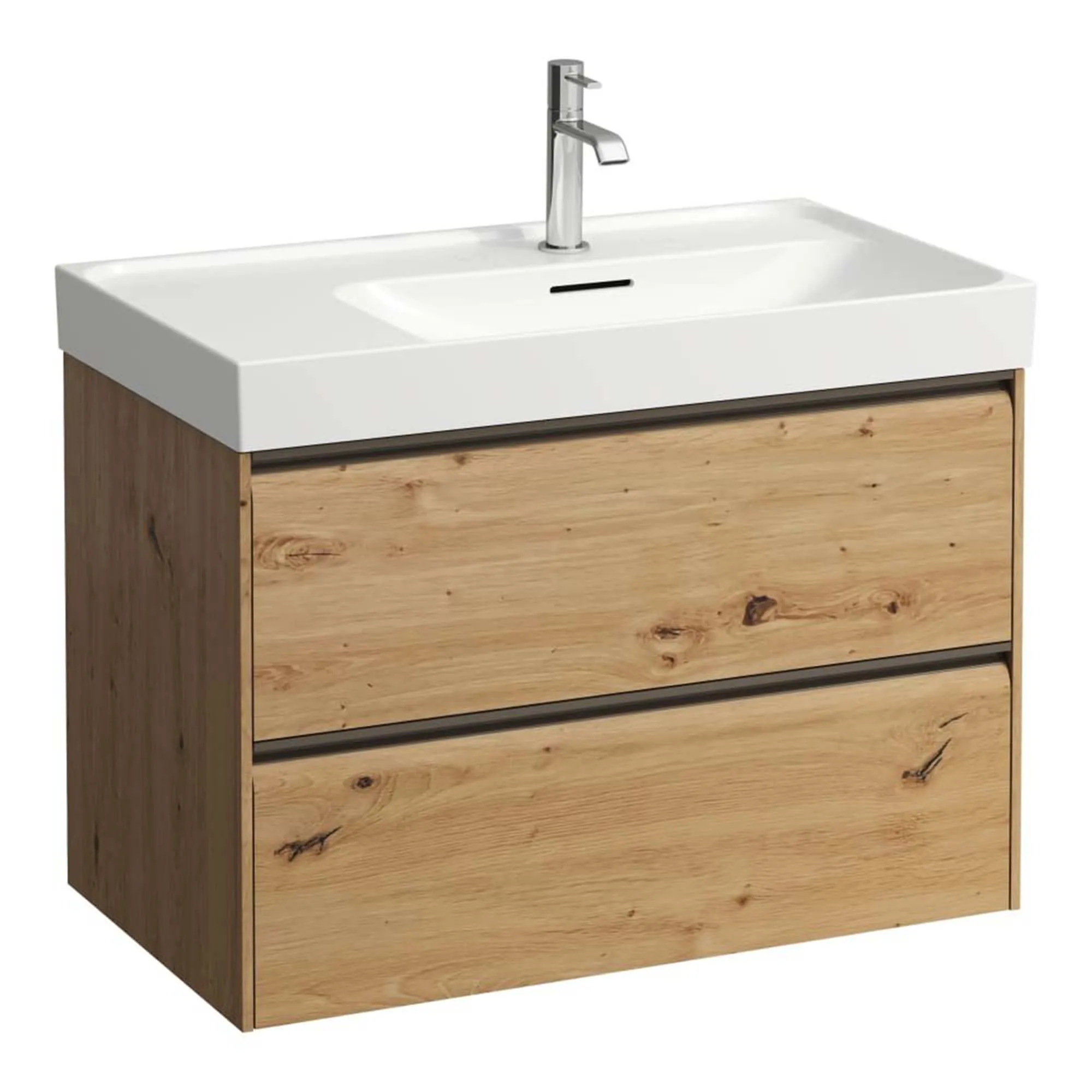 Laufen Meda 800 Wall Mounted Vanity Washbasin Unit with White Shelf Surface
