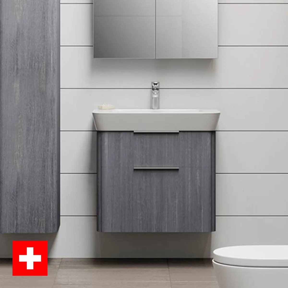 Laufen Moderna 620 Wall Mounted Vanity Unit With Washbasin
