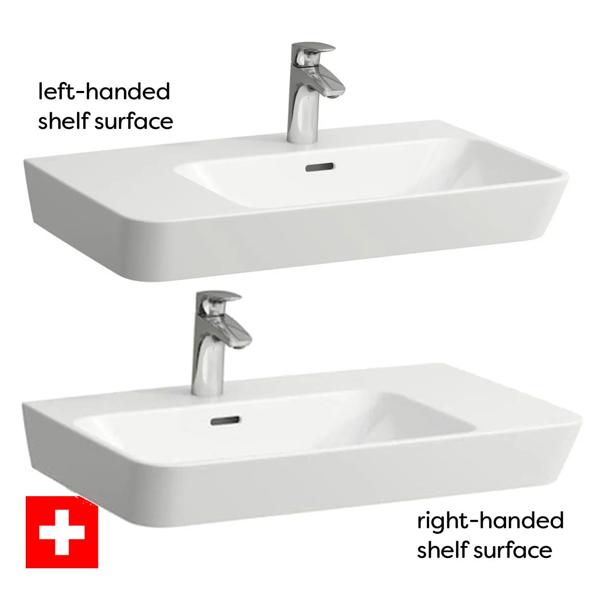 Laufen Moderna 700 Wall Mounted Vanity Washbasin Unit With Shelf Surface