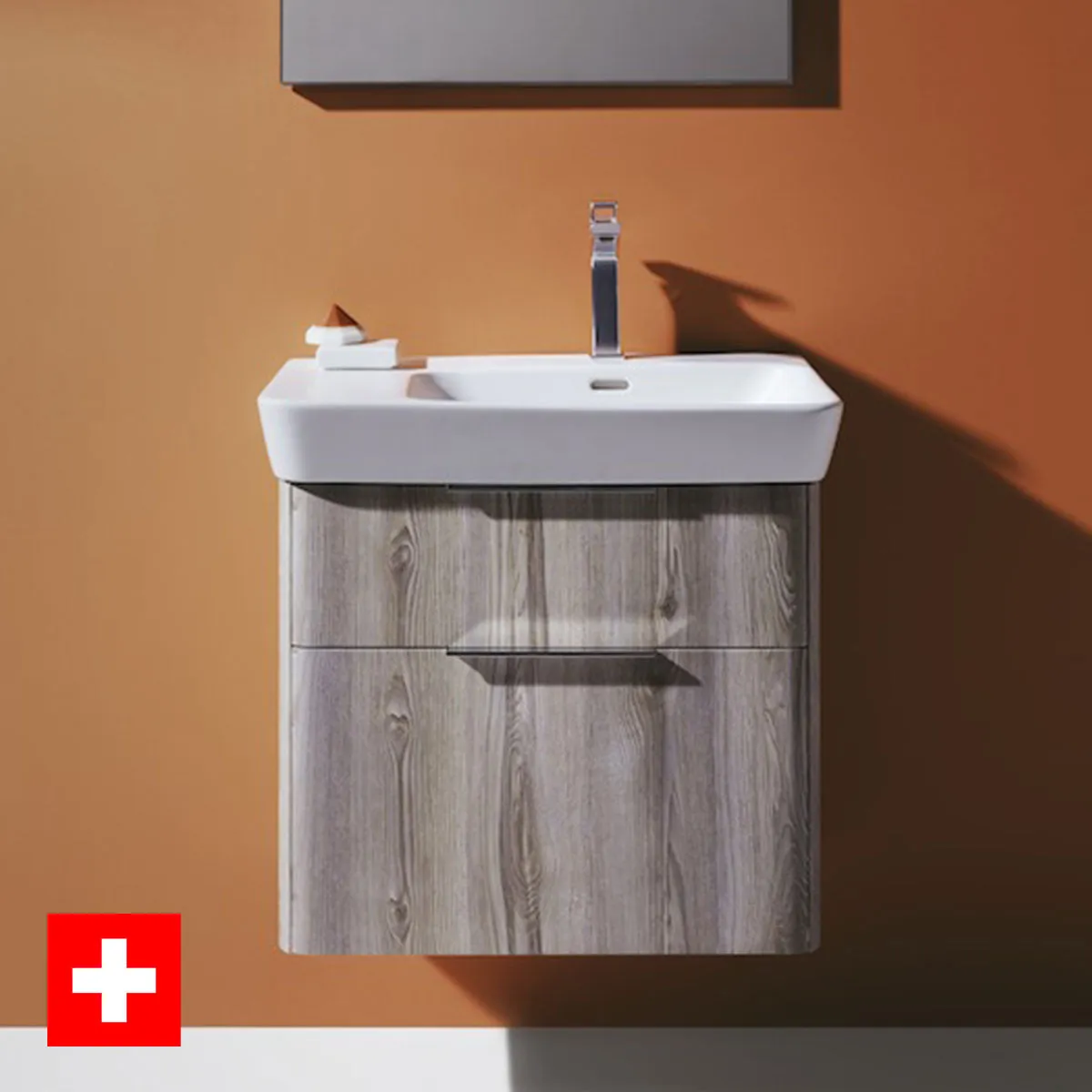 Laufen Moderna 700 Wall Mounted Vanity Washbasin Unit With Shelf Surface