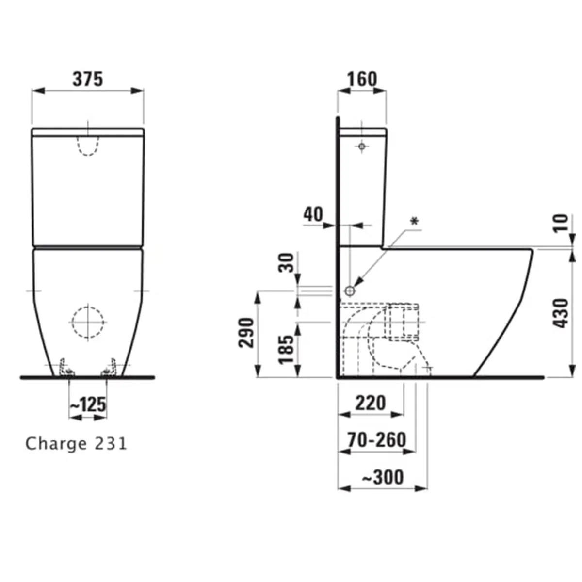 Laufen Pro Close Coupled Back To Wall Toilet With Slim Soft Close Seat