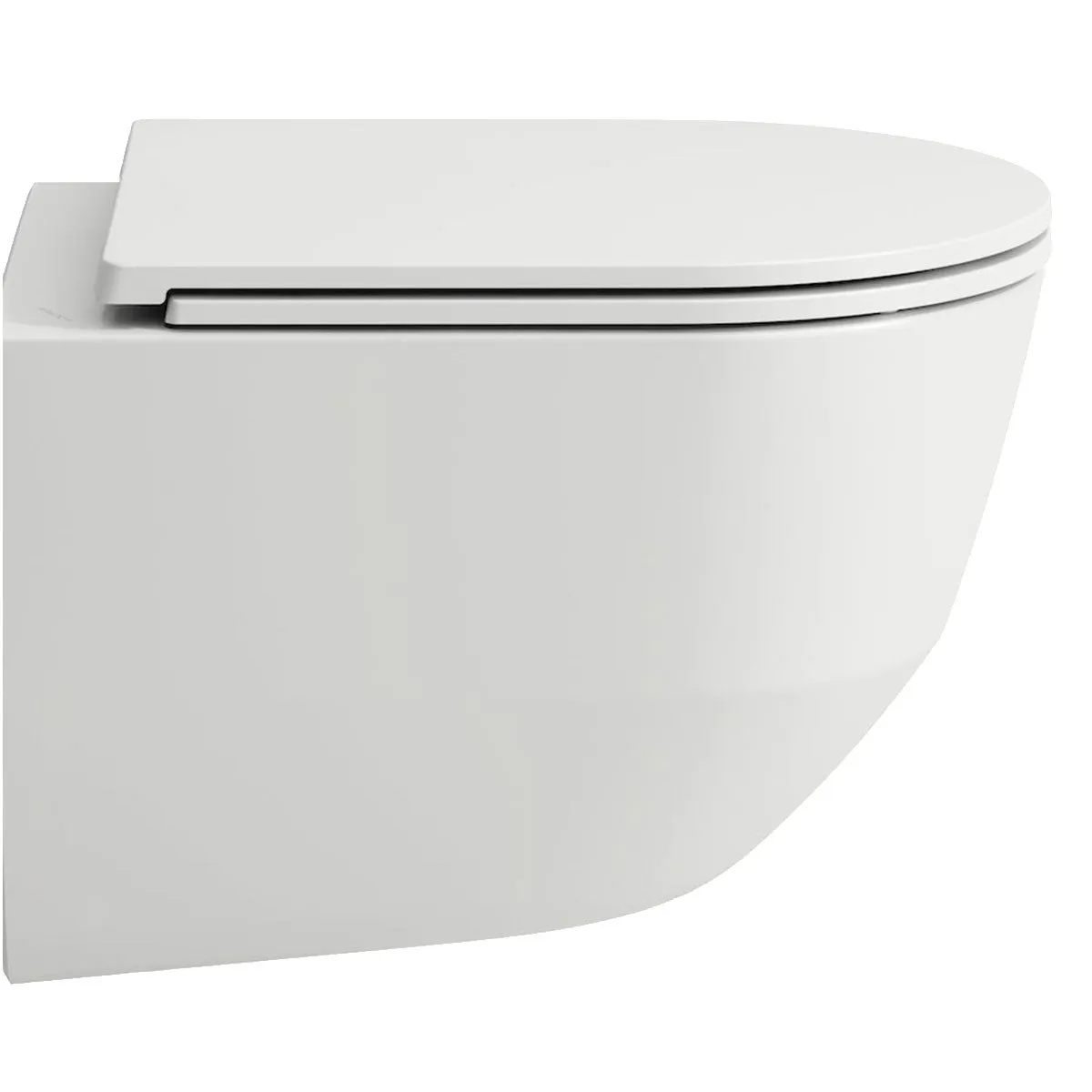 Laufen Pro Rimless Wall Hung WC Pan With Slim Soft Close Toilet Seat - White