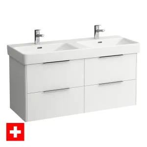 Laufen pro S Base 1200 Four Drawer Wall Hung Vanity Unit With Double Washbasin