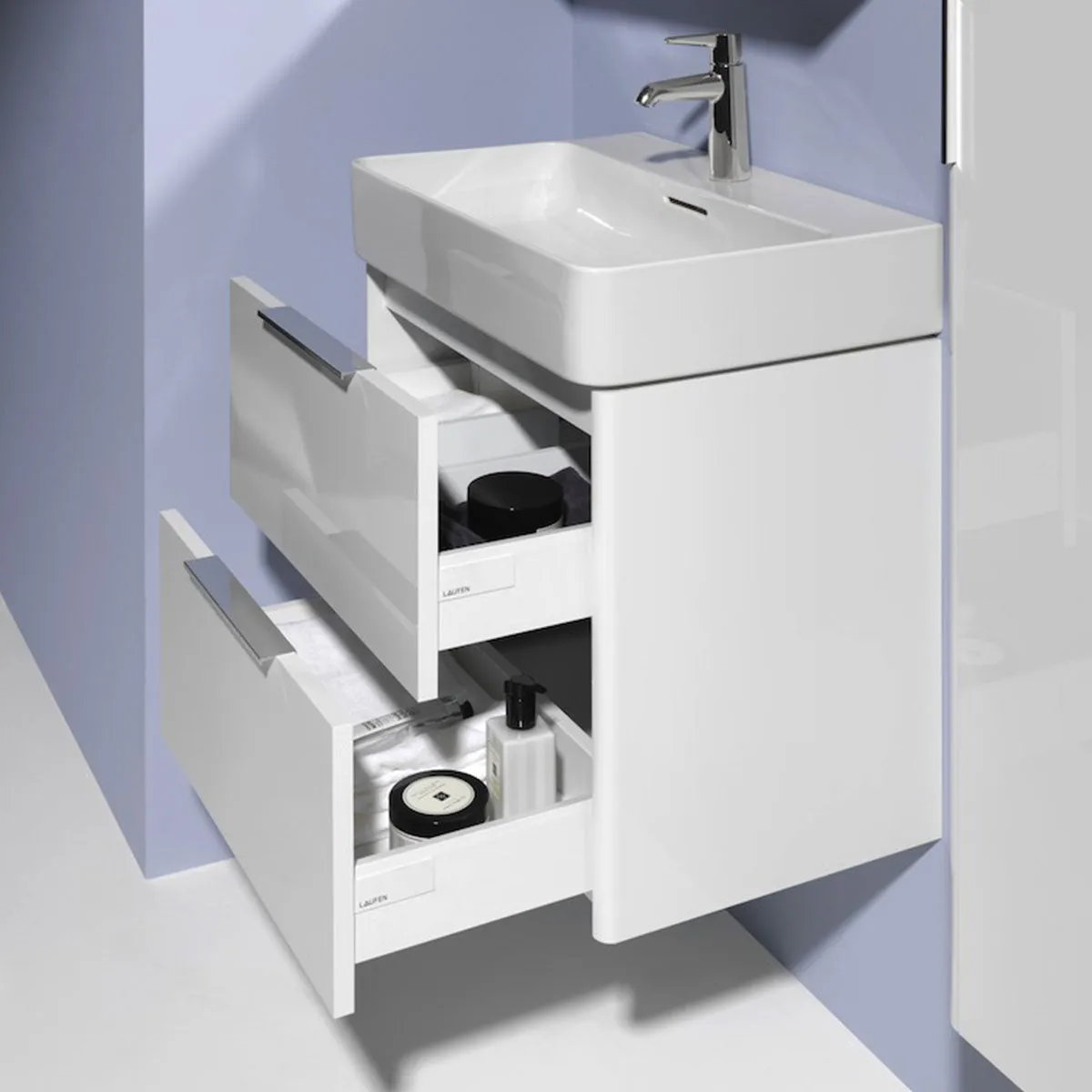Laufen Pro S Base Compact 2-Drawer Wall Hung Vanity Unit With Washbasin