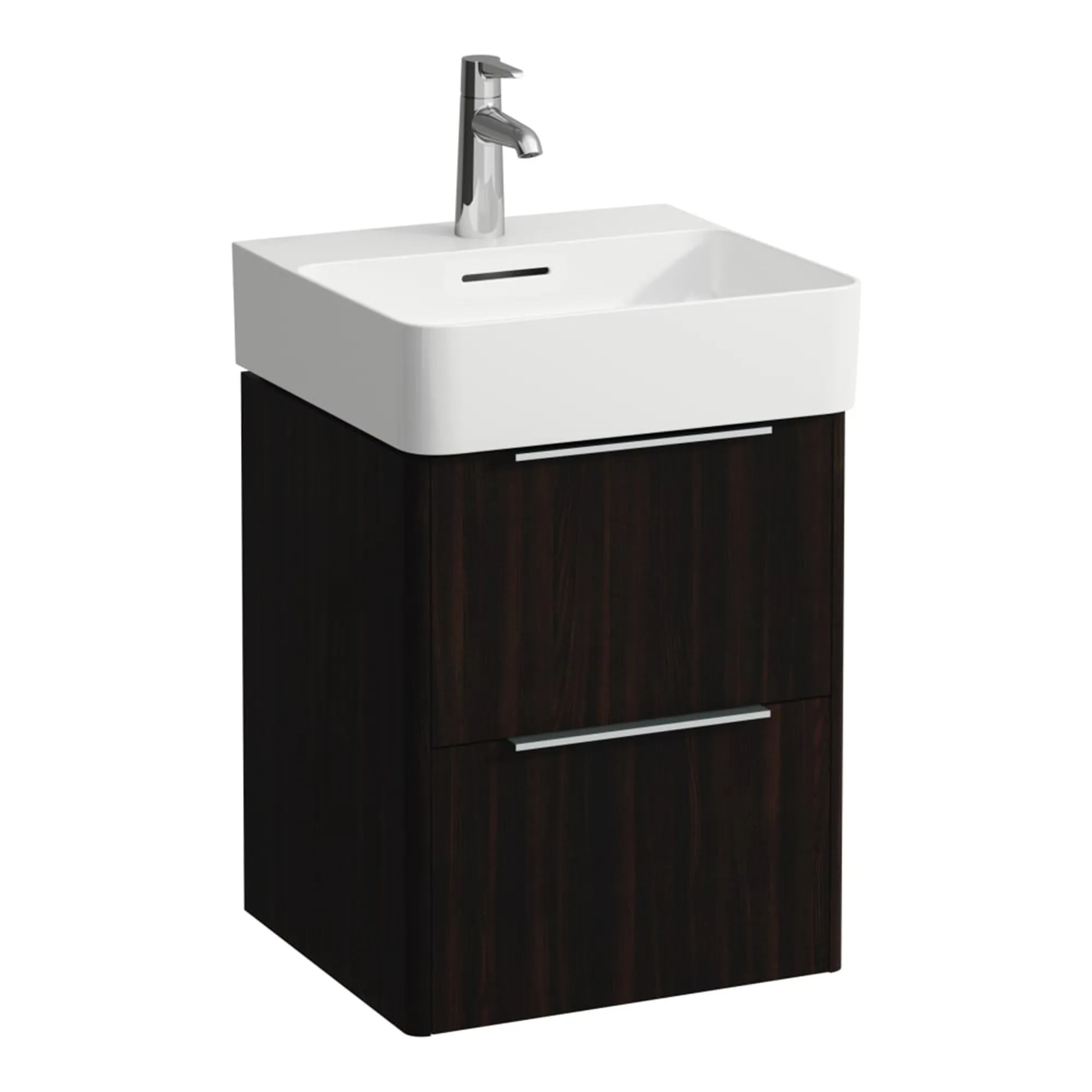 Laufen Val 450 Wall Mounted Vanity Unit With Washbasin - Dark Elm