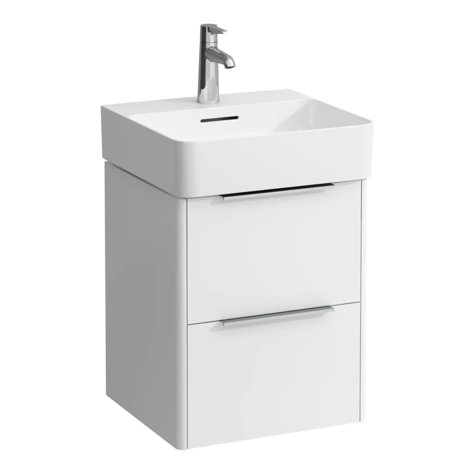 Laufen Val 450 Wall Mounted Vanity Unit With Washbasin - White Gloss