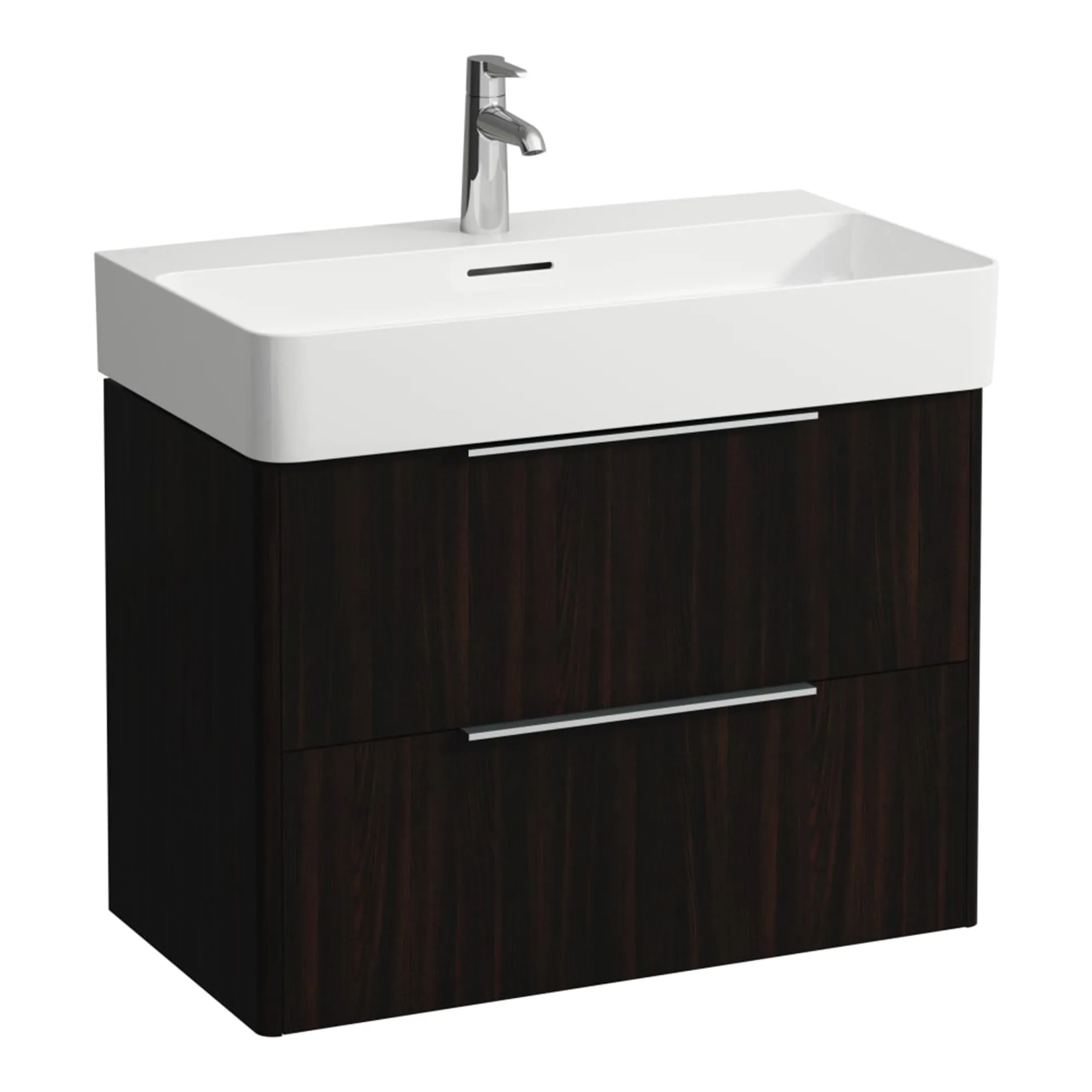 Laufen Val Wall Mounted Vanity Unit With Washbasin - Dark Elm