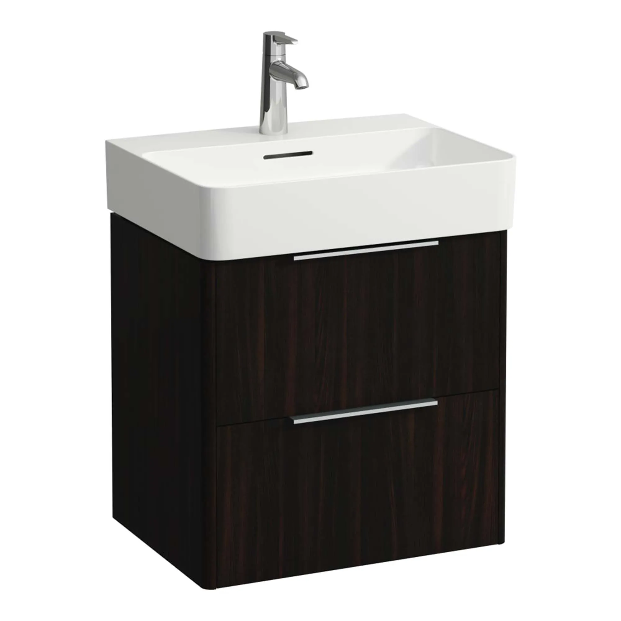 Laufen Val Wall Mounted Vanity Unit With Washbasin - Dark Elm