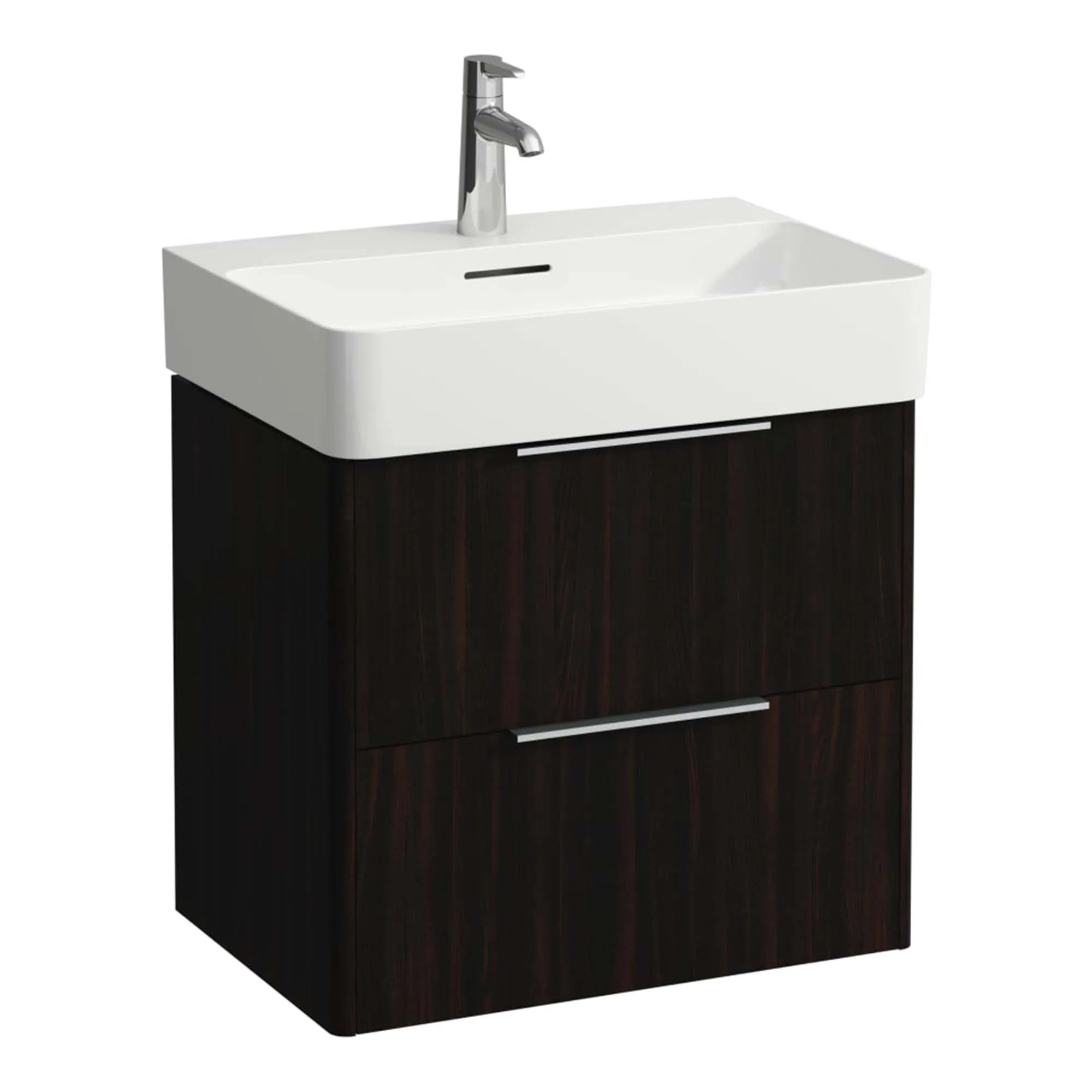 Laufen Val Wall Mounted Vanity Unit With Washbasin - Dark Elm