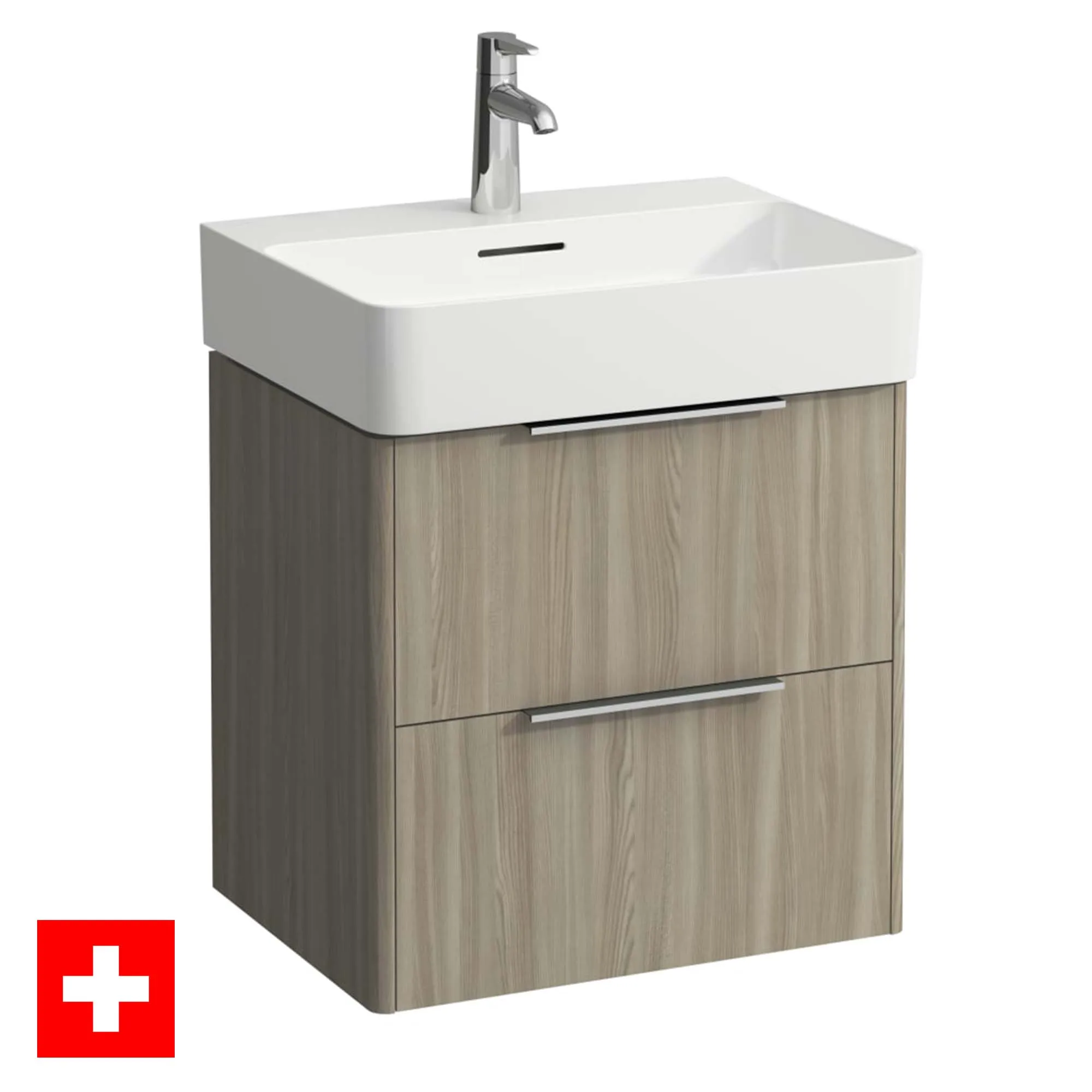 Laufen Val Wall Mounted Vanity Unit With Washbasin - Light Elm