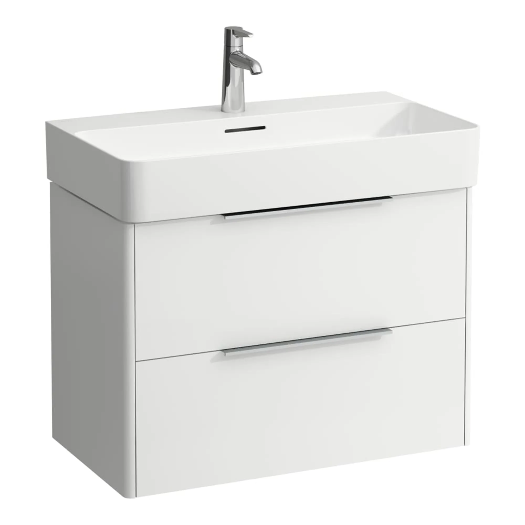 Laufen Val Wall Mounted Vanity Unit With Washbasin - Matt White