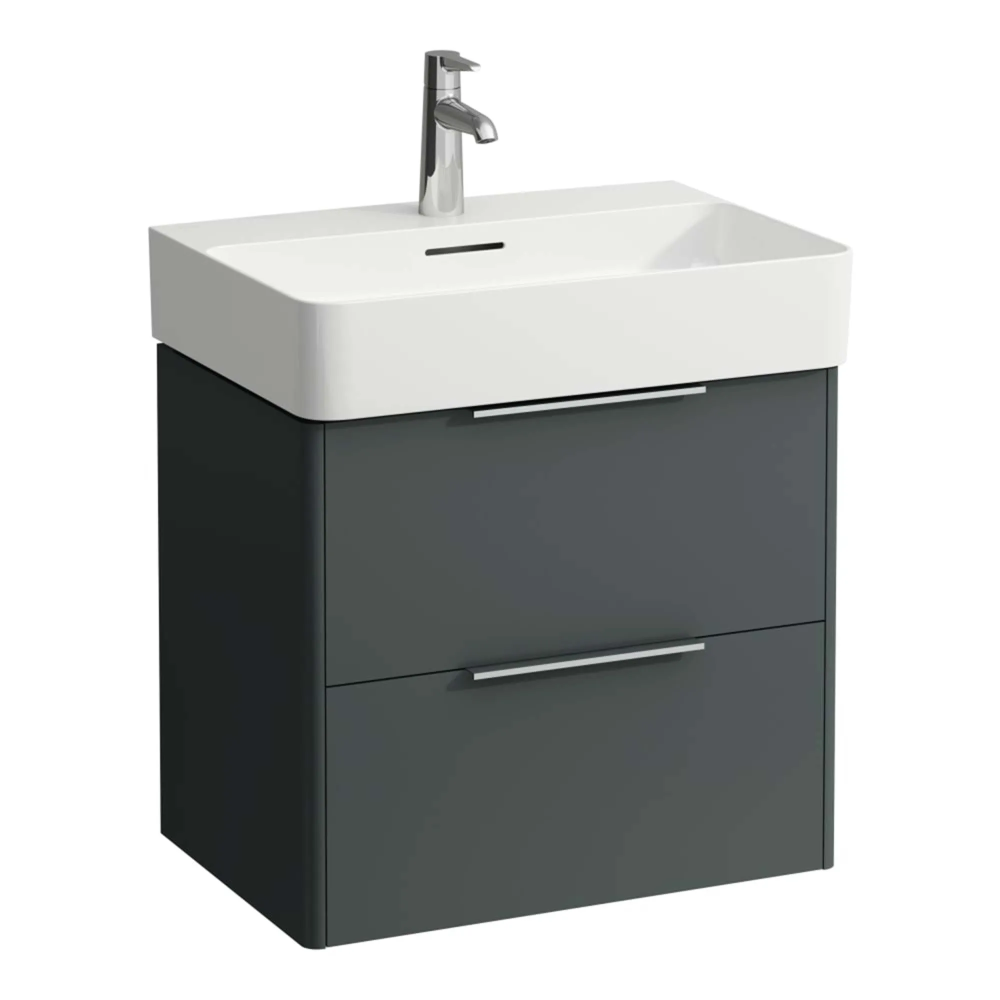 Laufen Val Wall Mounted Vanity Unit With Washbasin - Traffic Grey