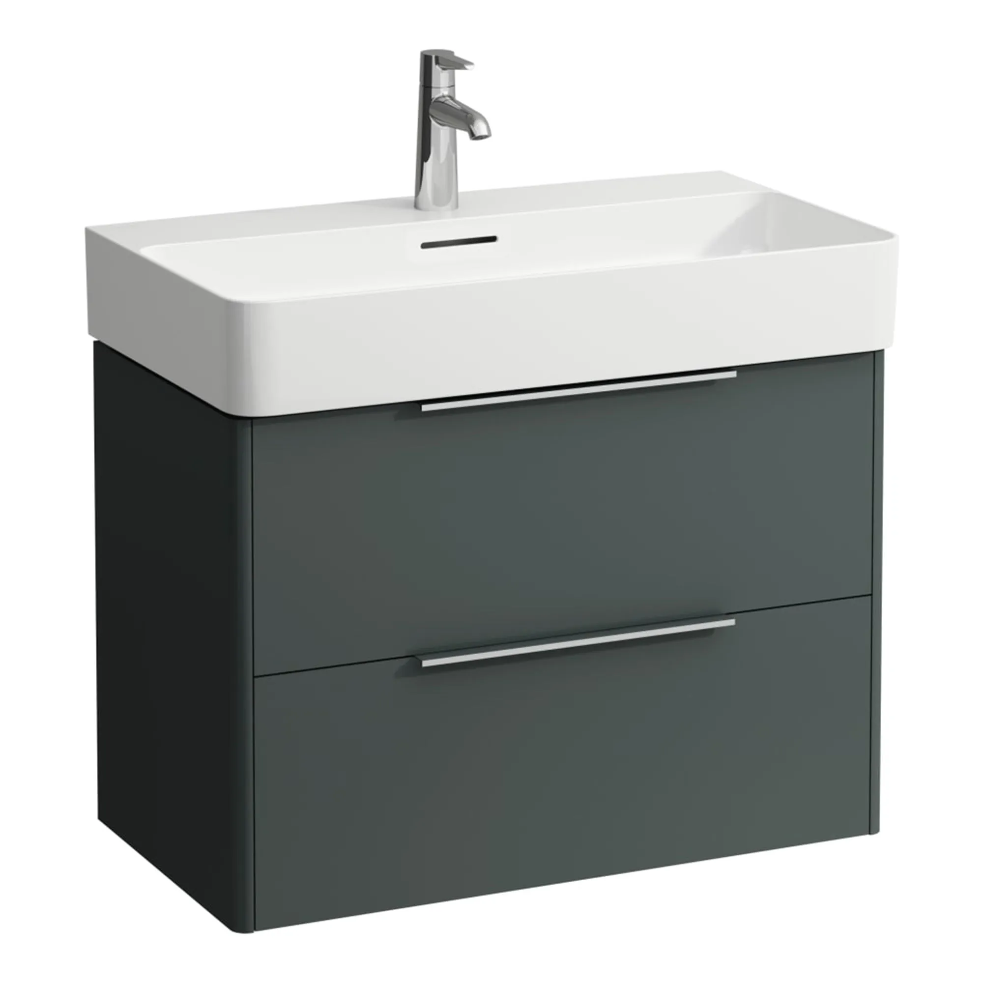Laufen Val Wall Mounted Vanity Unit With Washbasin - Traffic Grey