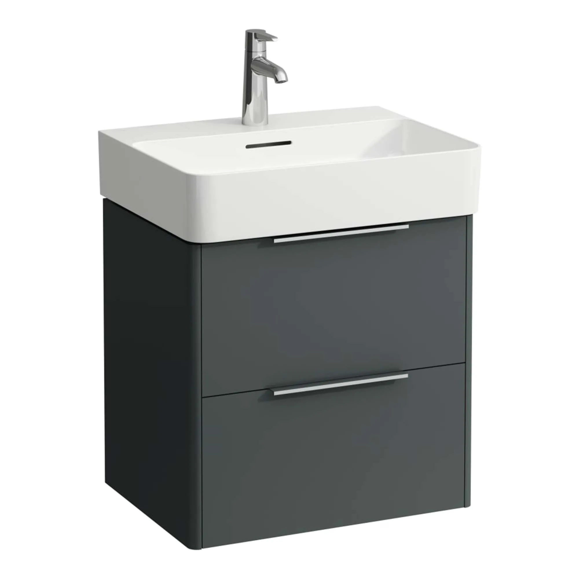 Laufen Val Wall Mounted Vanity Unit With Washbasin - Traffic Grey