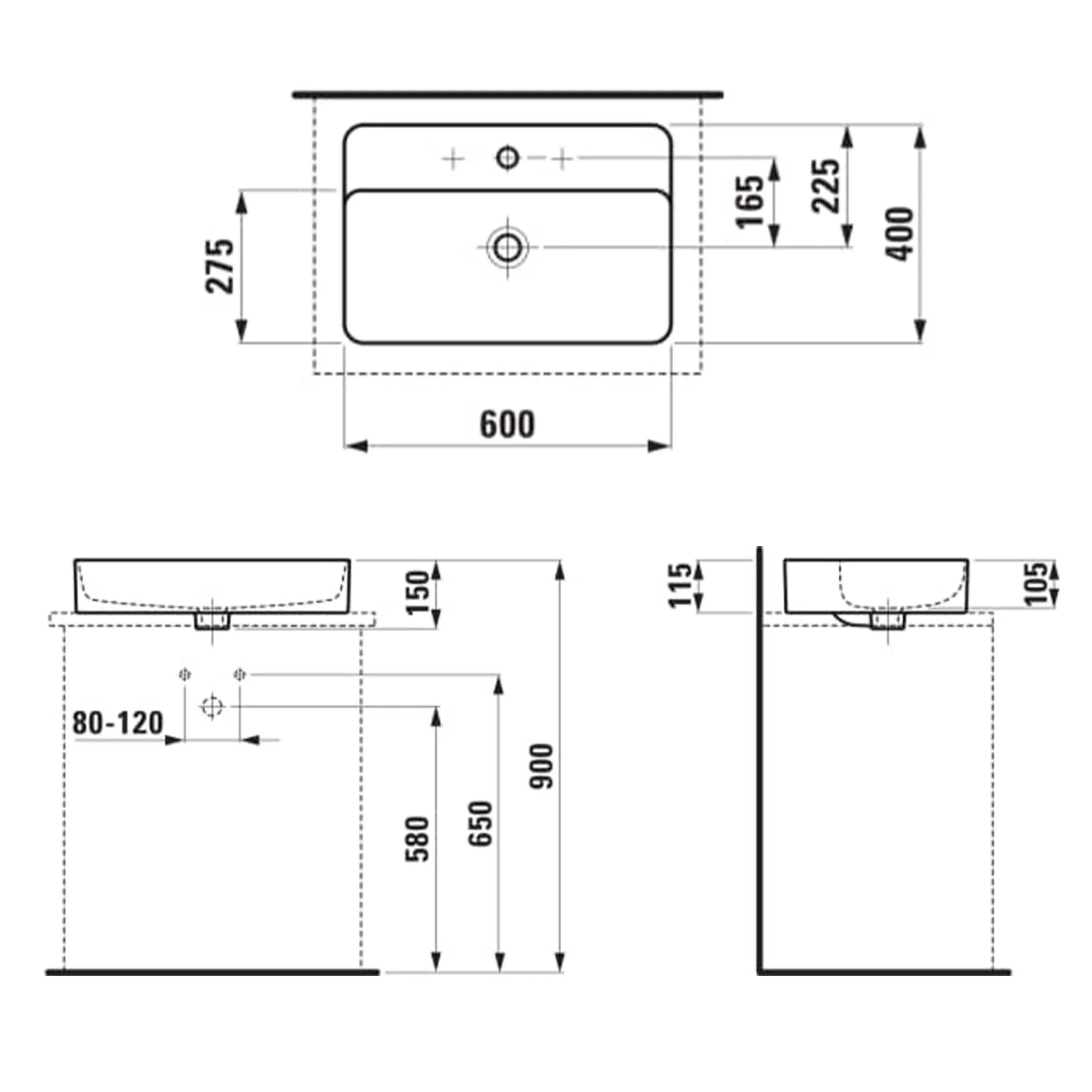 Laufen Val Washbasin - Gloss White