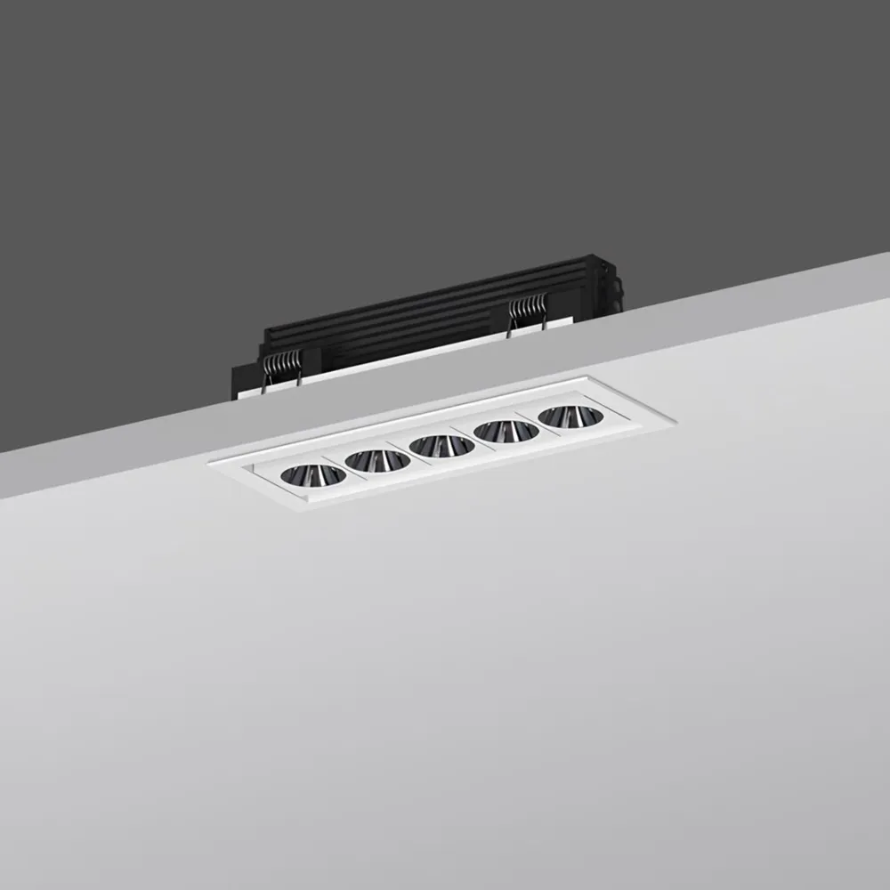 LED Downlight Recessed 12w 3K Non-Dimmable L118 x W44 x H42mm Cutout:112 x 38mm 36D Beam Black IP20