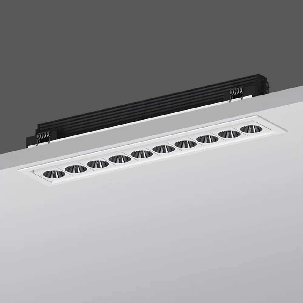 LED Downlight Recessed 24w 3K Non-Dimmable L218 x W44 x H42mm Cutout:212 x 38mm 50D Beam White IP20