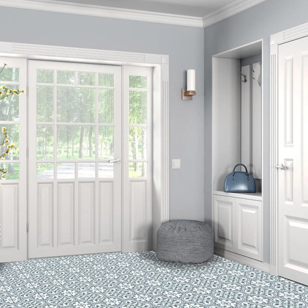 Ledbury Marina Blue Porcelain Tile 45x45cm Matt