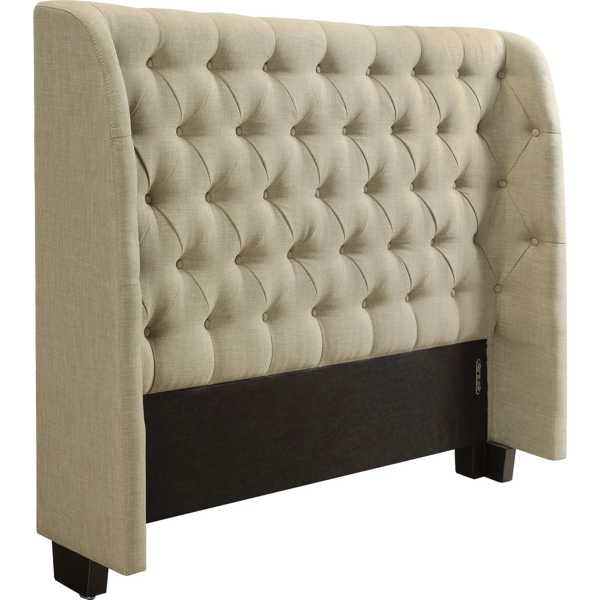Levi Wingback Upholstered Headboard in Toast Linen Modus