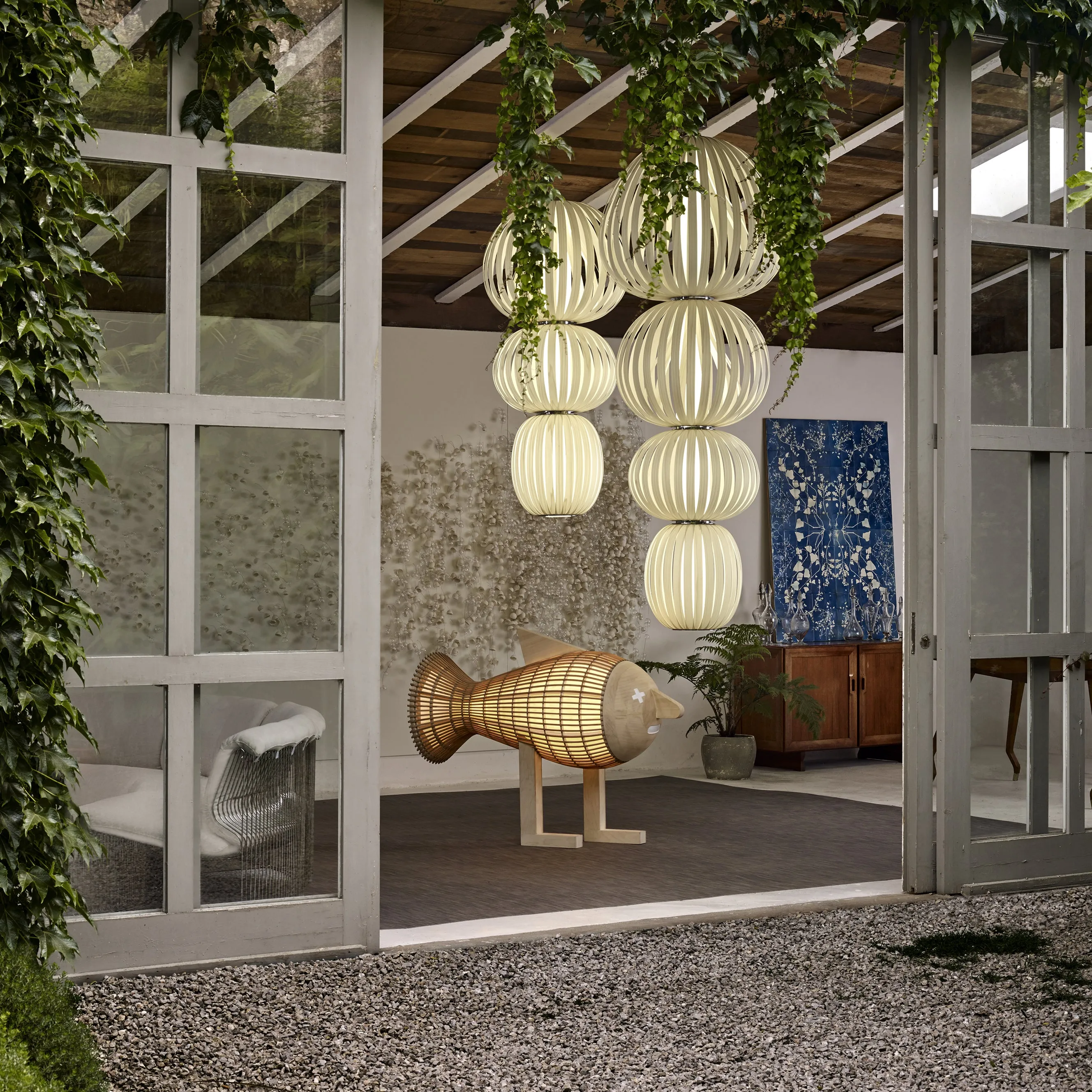 Life-Size Walking Fish Floor Lamp