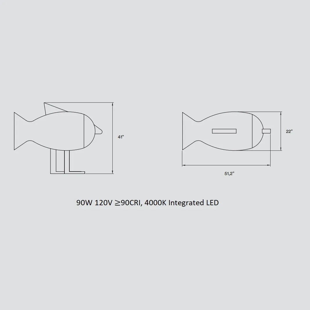 Life-Size Walking Fish Floor Lamp