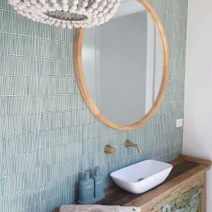 Linea Aquamarina Kit-Kat Wall & Floor Mosaic Tile 30x29cm Gloss