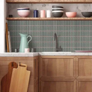 Linea Verde Kit-Kat Wall & Floor Mosaic Tile 30x29cm Gloss