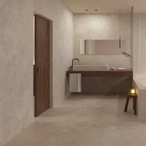 Linen Desert 4D Shaped Marble Effect Porcelain Tile 100x100cm Matt