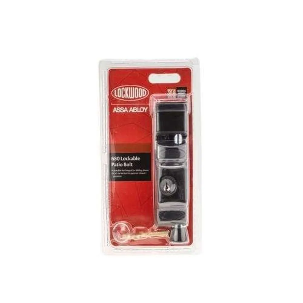 Lockwood Patio Bolt Silver 680 NSC DP