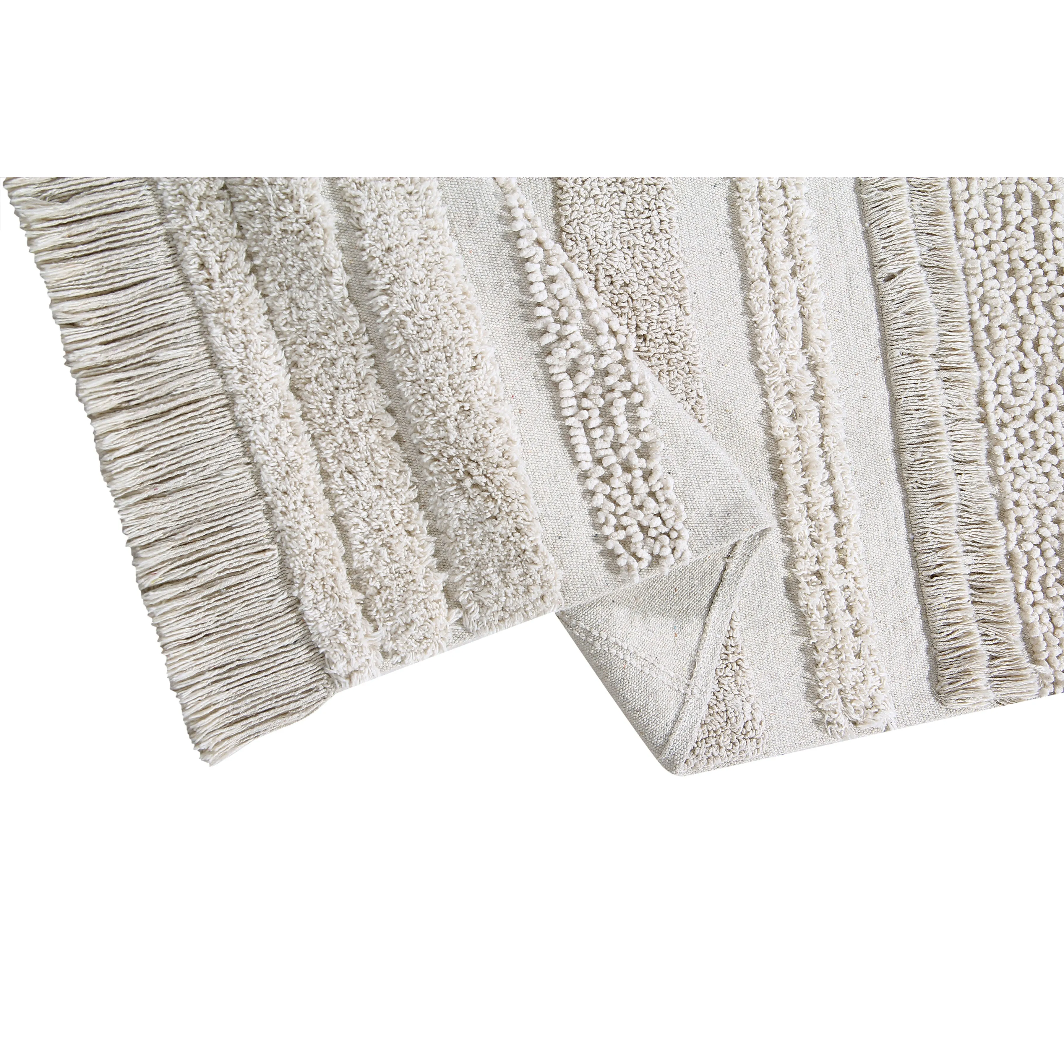 Lorena Canals Air Dune White Machine Washable Cotton Rug (Pre-Order; Est. Delivery in 4-8 Weeks)