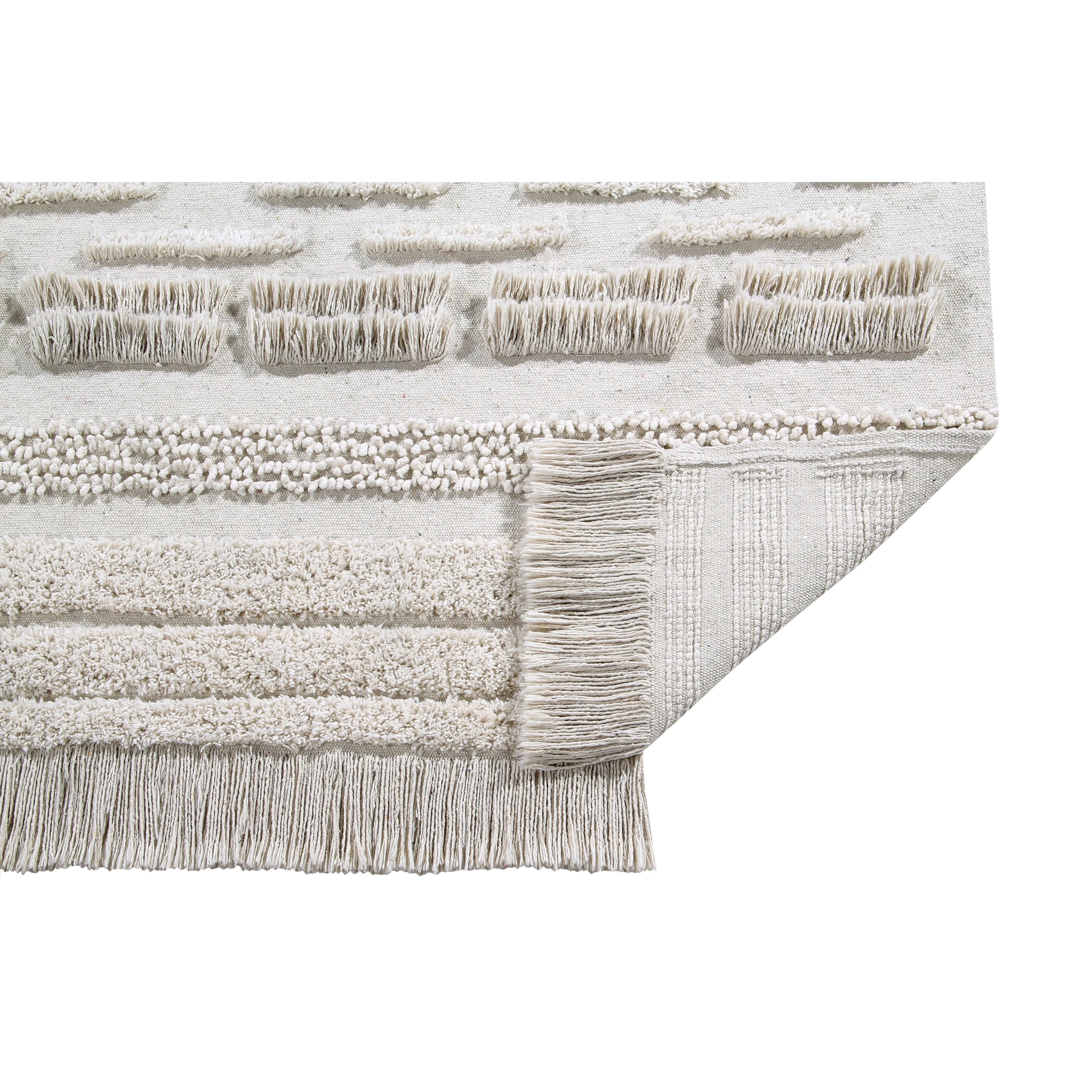 Lorena Canals Air Dune White Machine Washable Cotton Rug (Pre-Order; Est. Delivery in 4-8 Weeks)