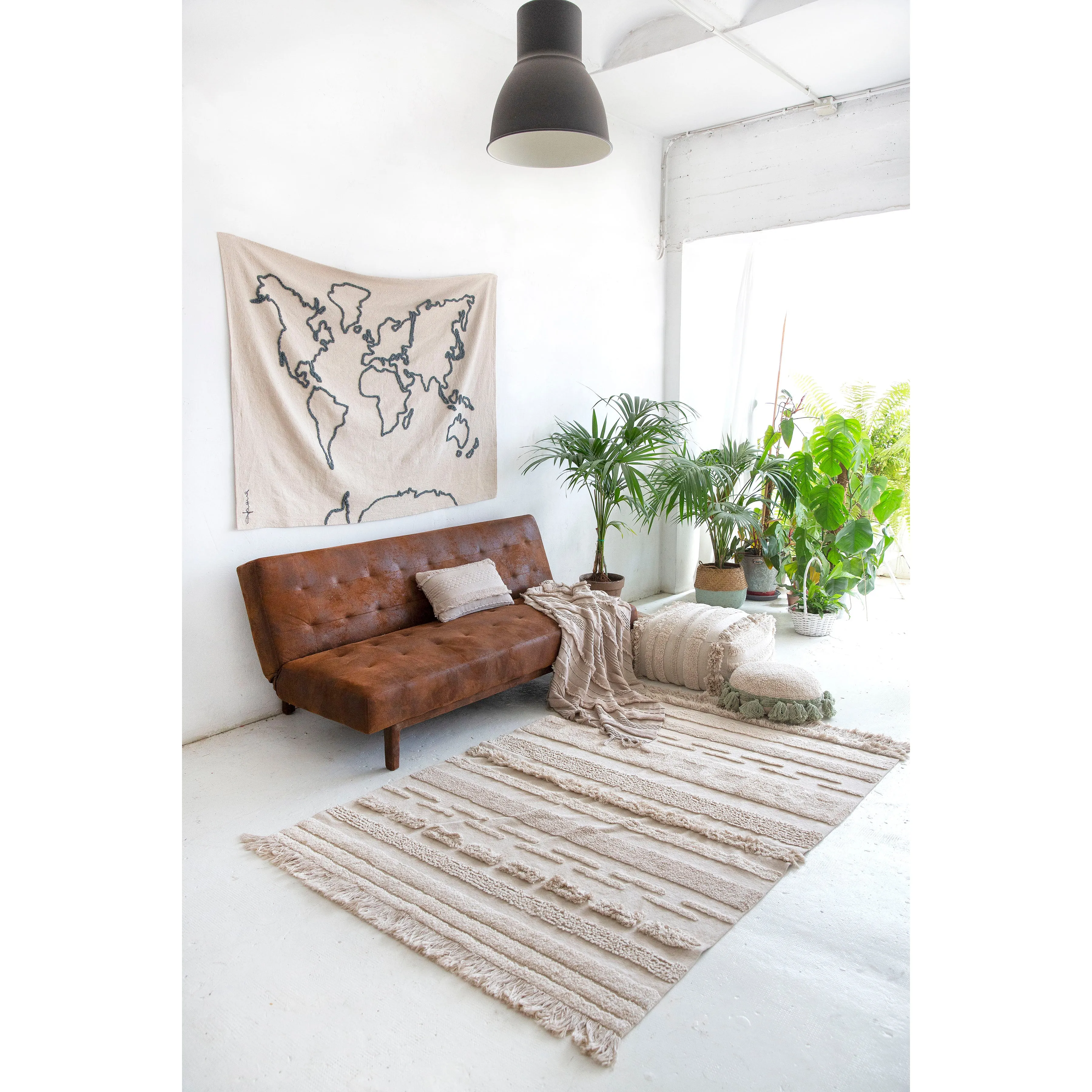 Lorena Canals Air Dune White Machine Washable Cotton Rug (Pre-Order; Est. Delivery in 4-8 Weeks)